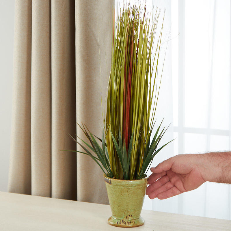 Lot of 2 Artificial Decorative 23″ Wheat Grass Planters