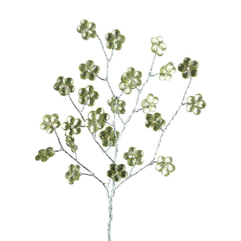 Factory Direct Craft Mint Green Rhinestone Crystal Flower Sprays | 4 Sprays