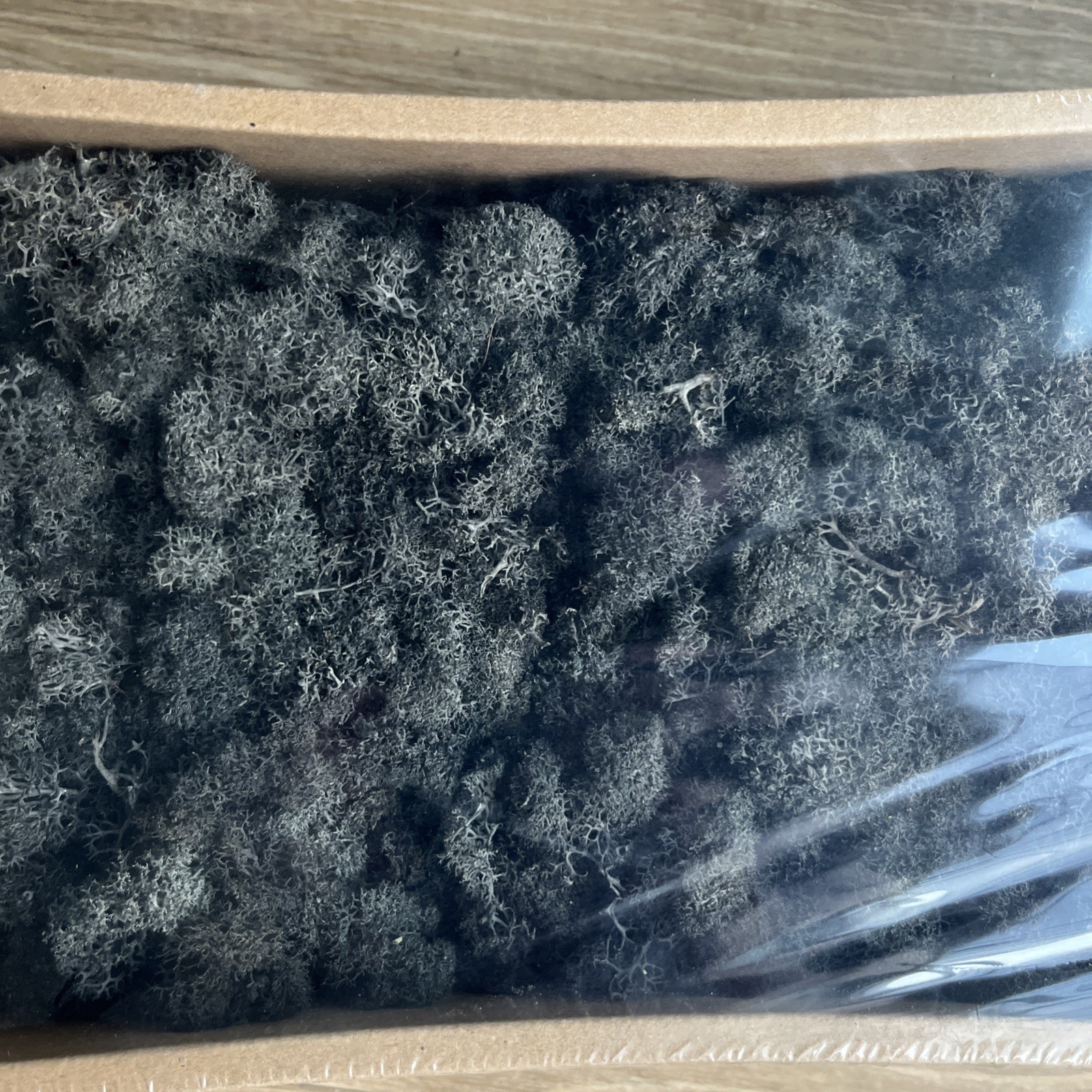 Dark Gray / Black Artificial Moss, 13oz per box, 1 box
