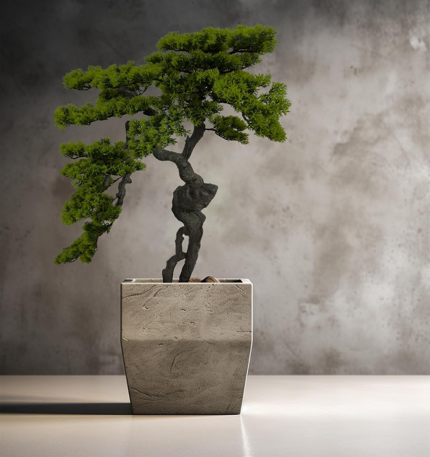 3.5Ft Artificial Juniper Bonsai Tree – Faux Plant for Home & Office Decor