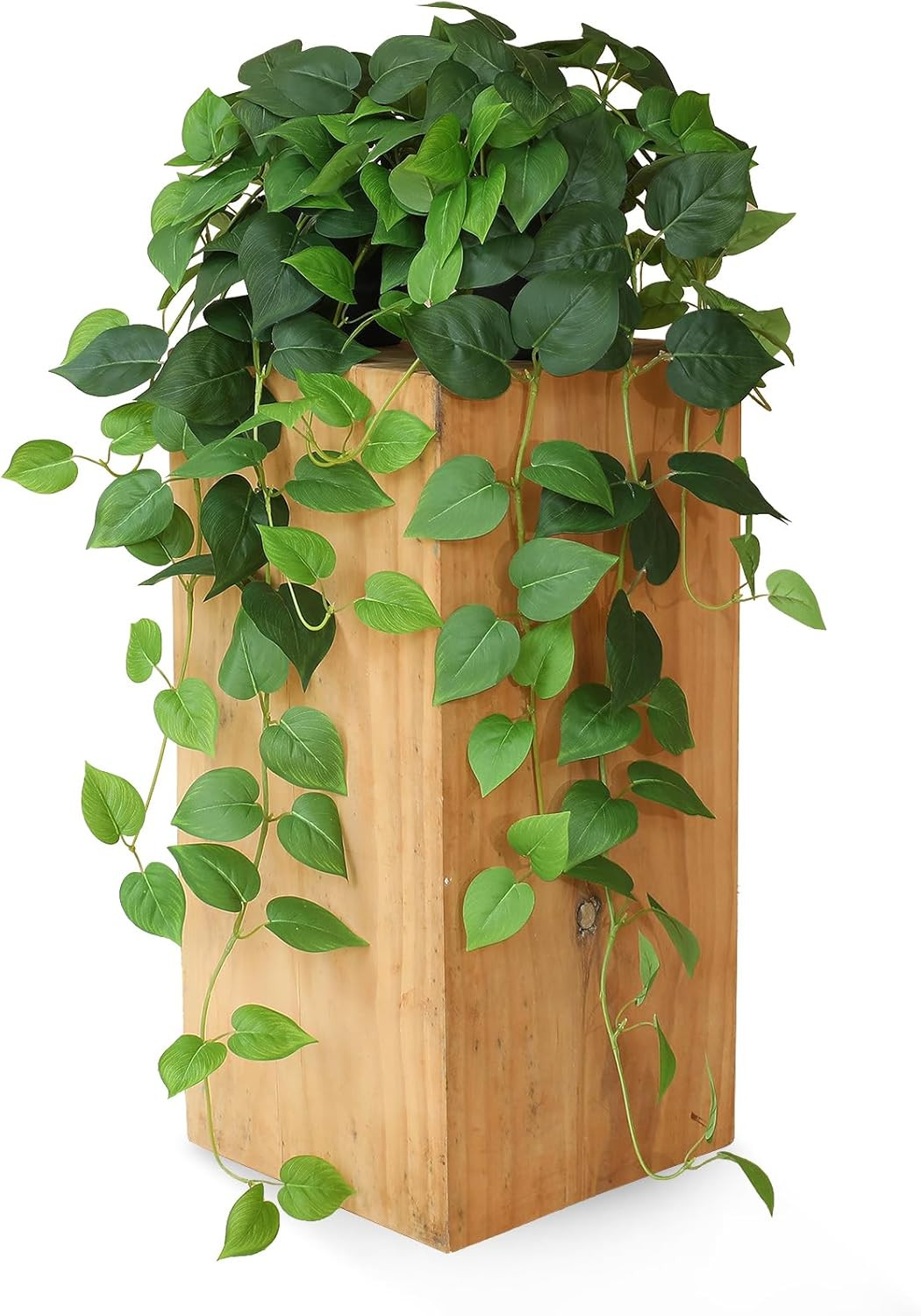 Alyptus Fake Pothos Hanging Plants – 33″ Set of 2 Faux Ivy Vines with Pots Reali