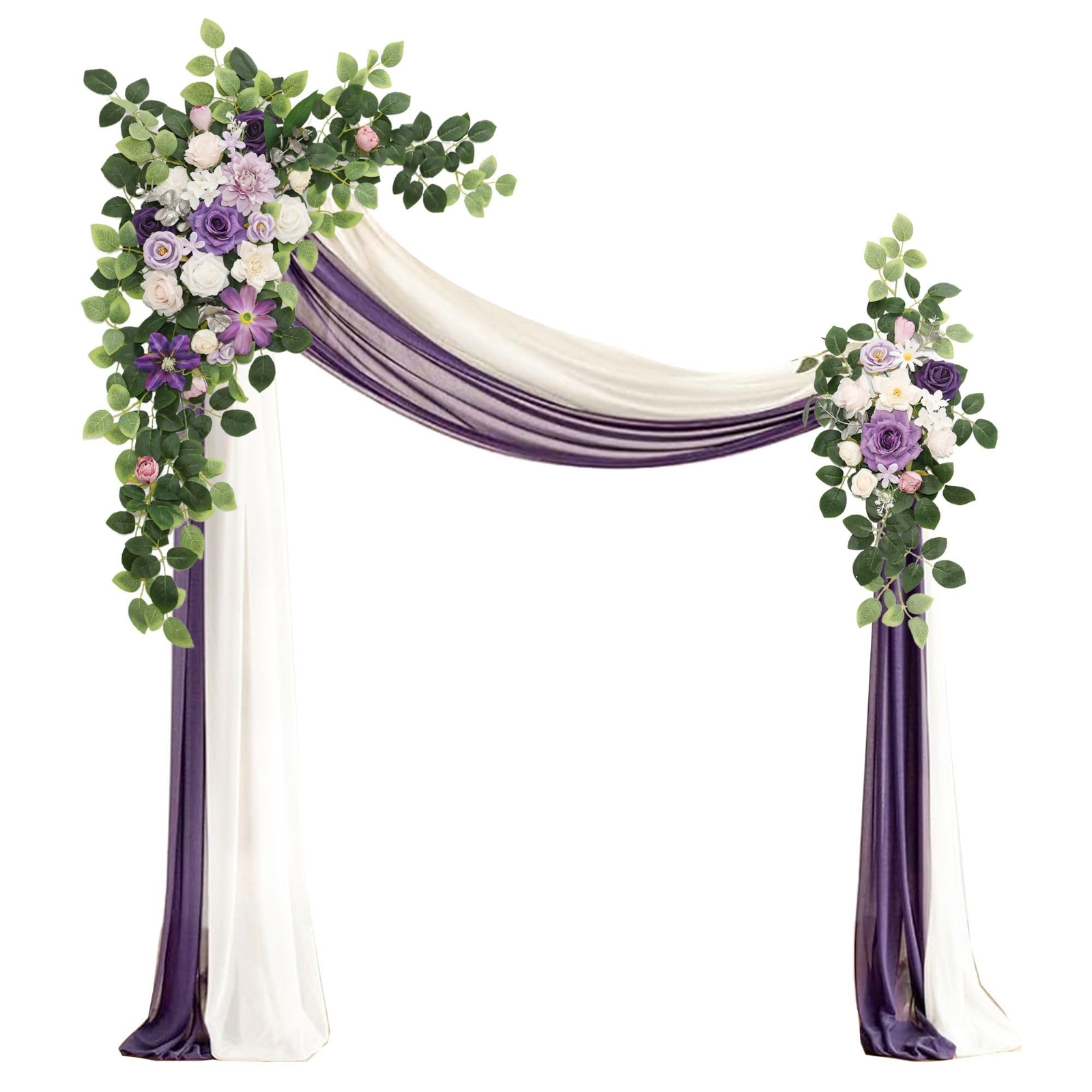 Artificial Wedding Arch Flowers Kit(Pack of 4),2Pcs Artificial Flower Arch De…