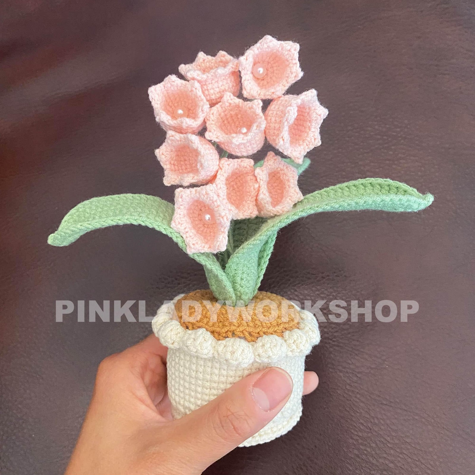 Handmade Crochet Lily of the Valley: Cotton Decorative Plant