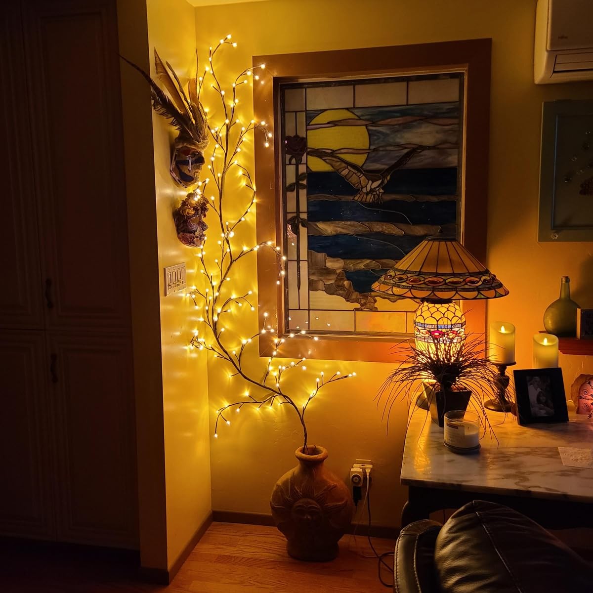 Lighted Willow Vine 7.5FT 144 LEDs Artificial Plants Tree Branches