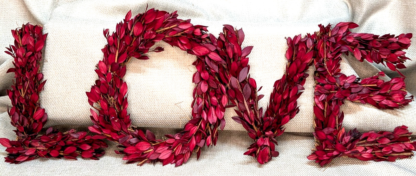Preserved Myrtle Branches Letters Of Love Hooks To Hang Wall Decor