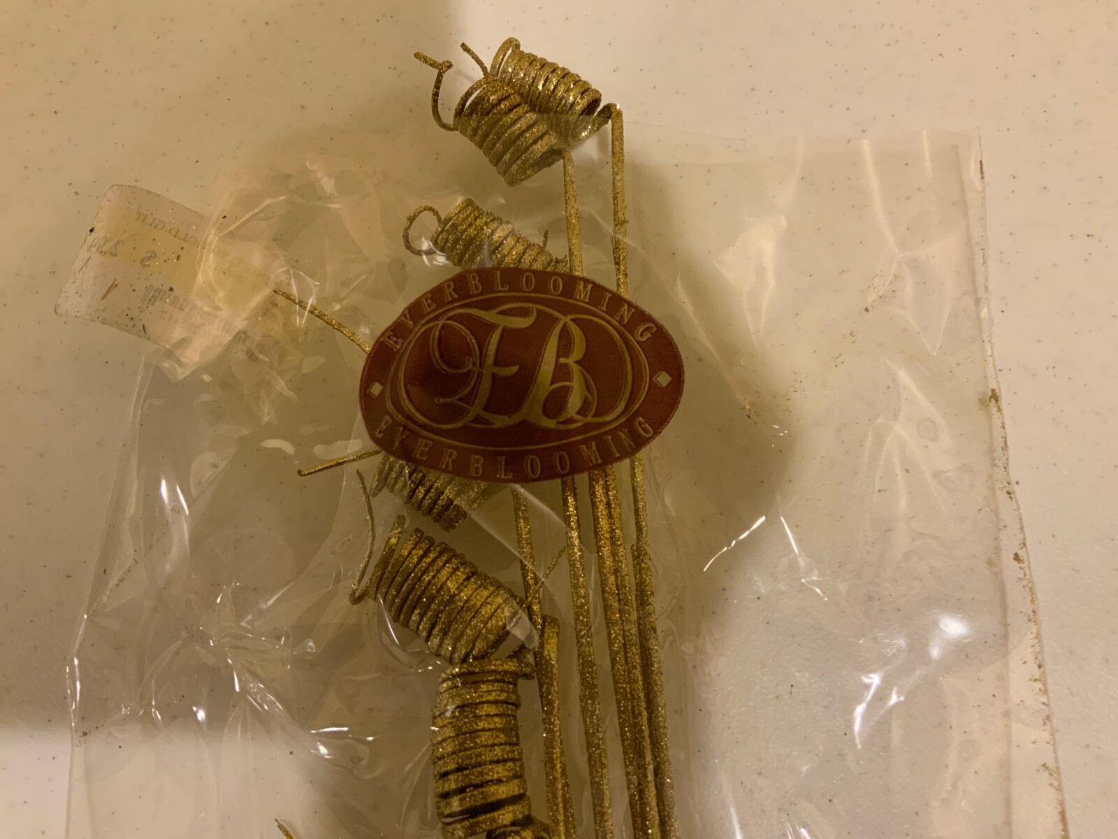 Lot of 2 VINTAGE Gold Pinecone Sprays Christmas/Room/Floral Decorations