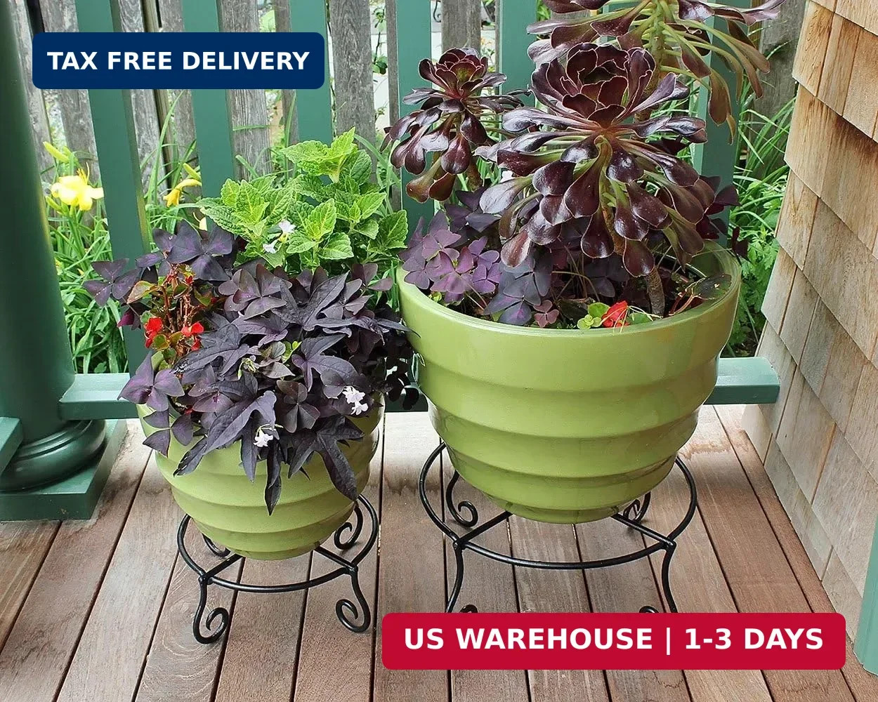 Achla Designs Piazza Flower Pot Plant Stand, Small,Black