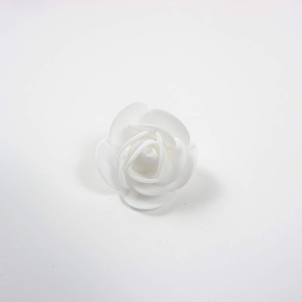 Foam Flowers Bulk Artificial Roses Crafts 3.5cm 1.38in White 100 PCS Decor DIY
