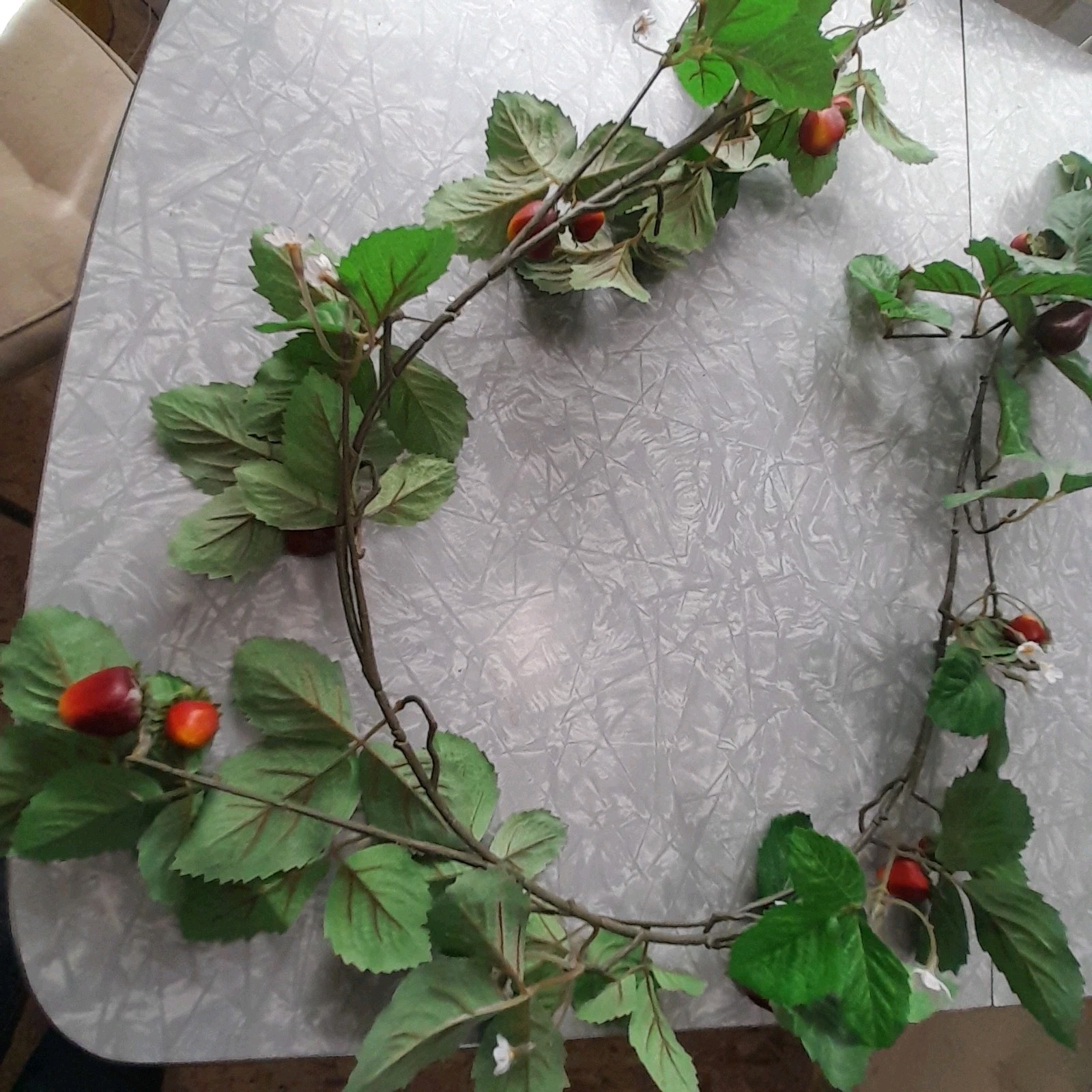 Artificial Strawberry Flower Plant Vine Strawberry White Flowers Garland 6ft