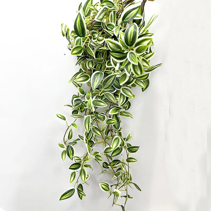 75Cm Long Artificial Vines Leaves Fake Hanging Plants Silk Tree Leafs Green
