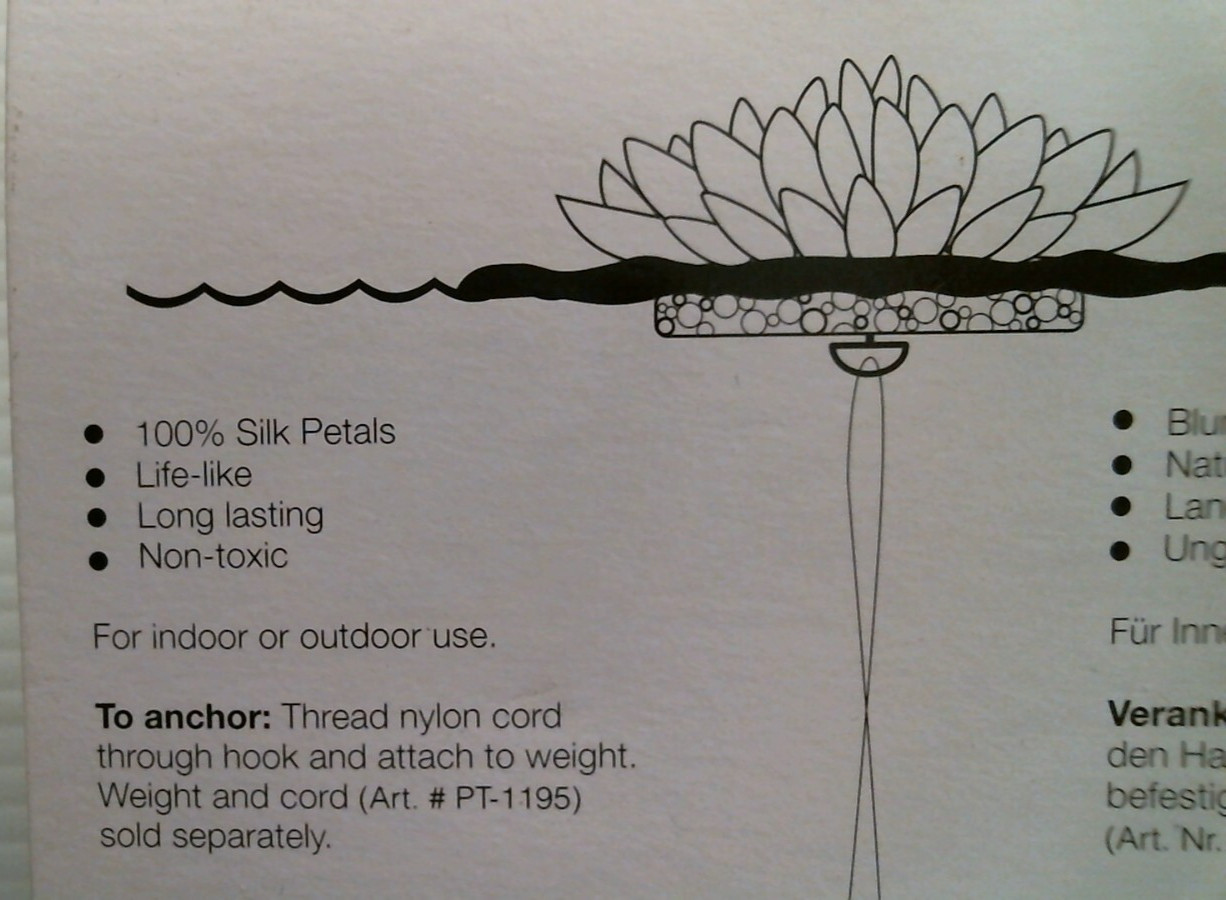 Laguna 5-1/2″ Silk Water Lily, White (PT-1214) FS