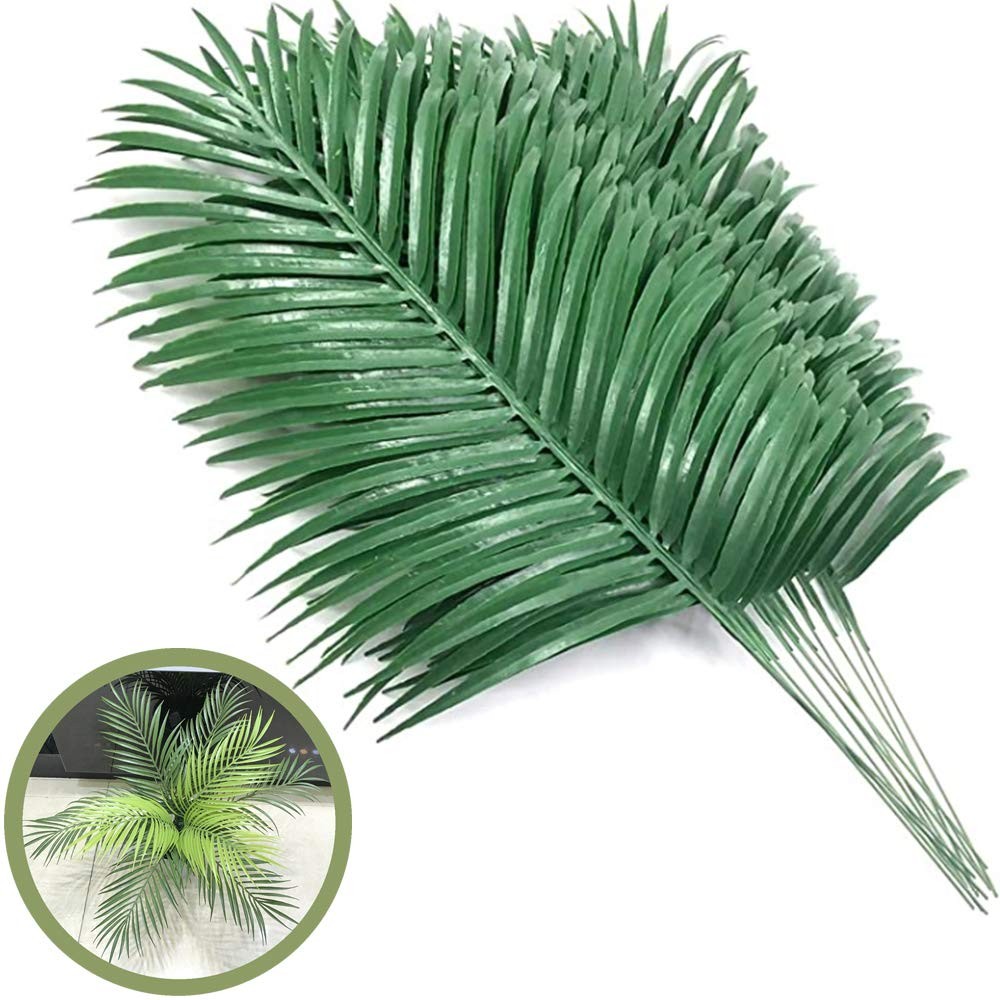 Artificial Palm Leaves Plants Faux Palm Fronds Tropical Large Palm Leaves Greene