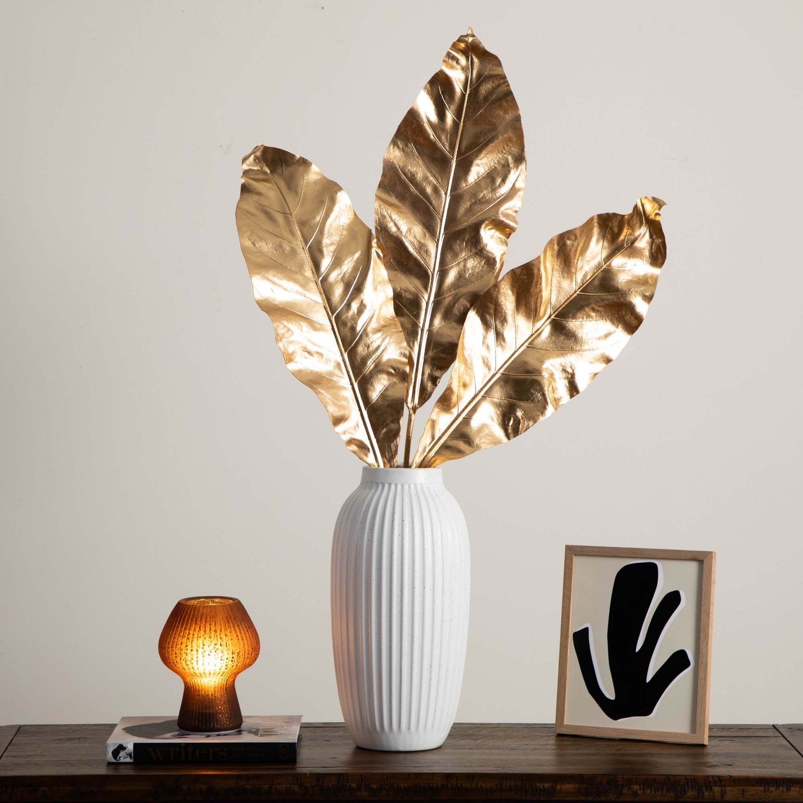Nearly Natural 42″ Artificial Palm Gold Stemsin Gold (Set of 3)
