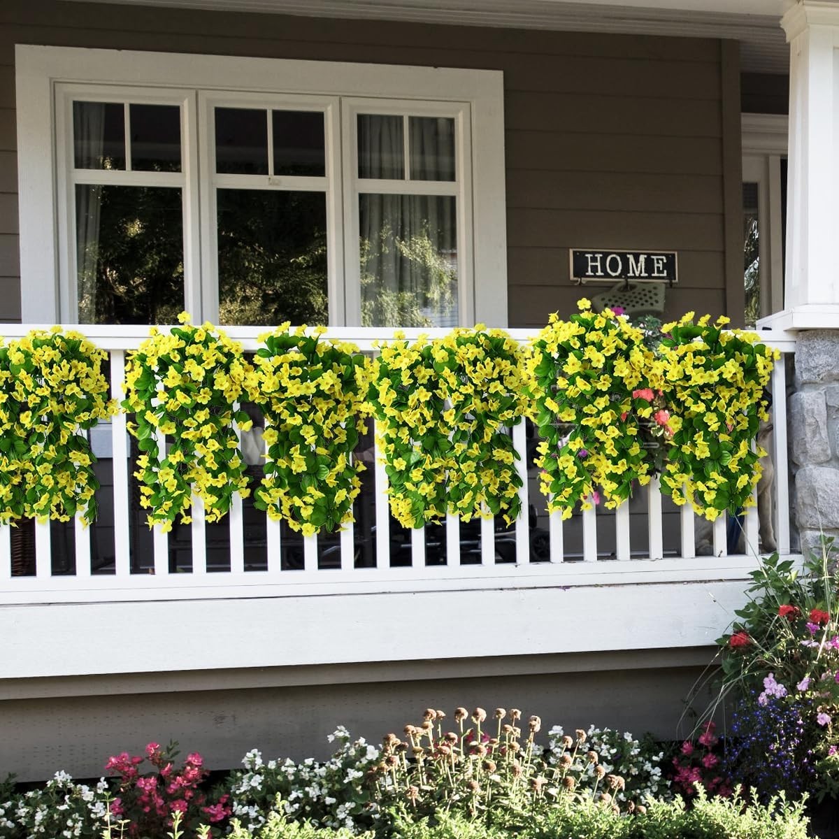 UV Resistant Fake Violet Trailing Vines for Home – 2PCS