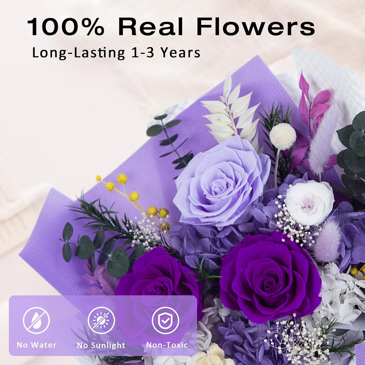 Vrioca Flowers for Delivery, Preserved Flowers Bouquets, Birthday Gifts for Wome