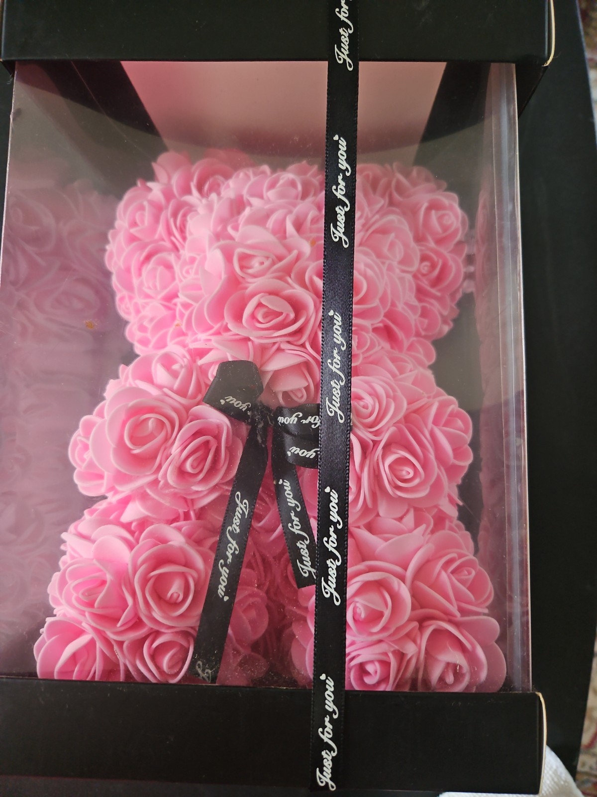 EE Rose Bear Flower Bear with Box Rose Teddy Bear Gifts for Her.