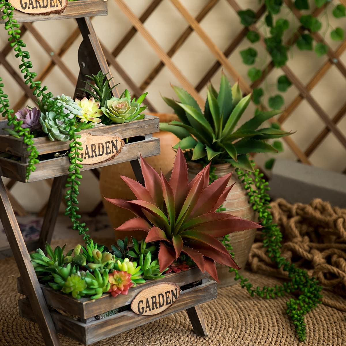 Succulents Plants Artificial Aloe Plant, 12.5Inch Large Faux Succulents Unpot…