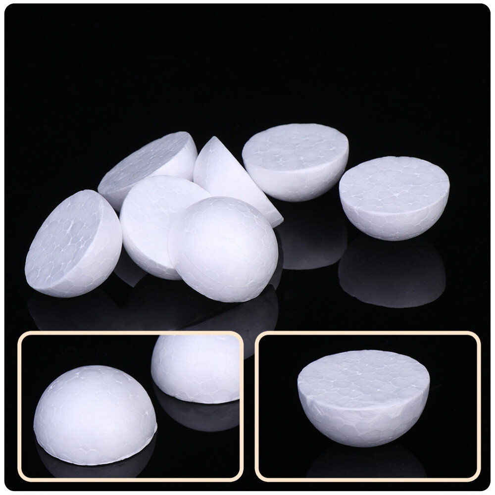 20pcs Craft Polystyrene Balls Flower Holder Craft Flower Arranging Half Balls