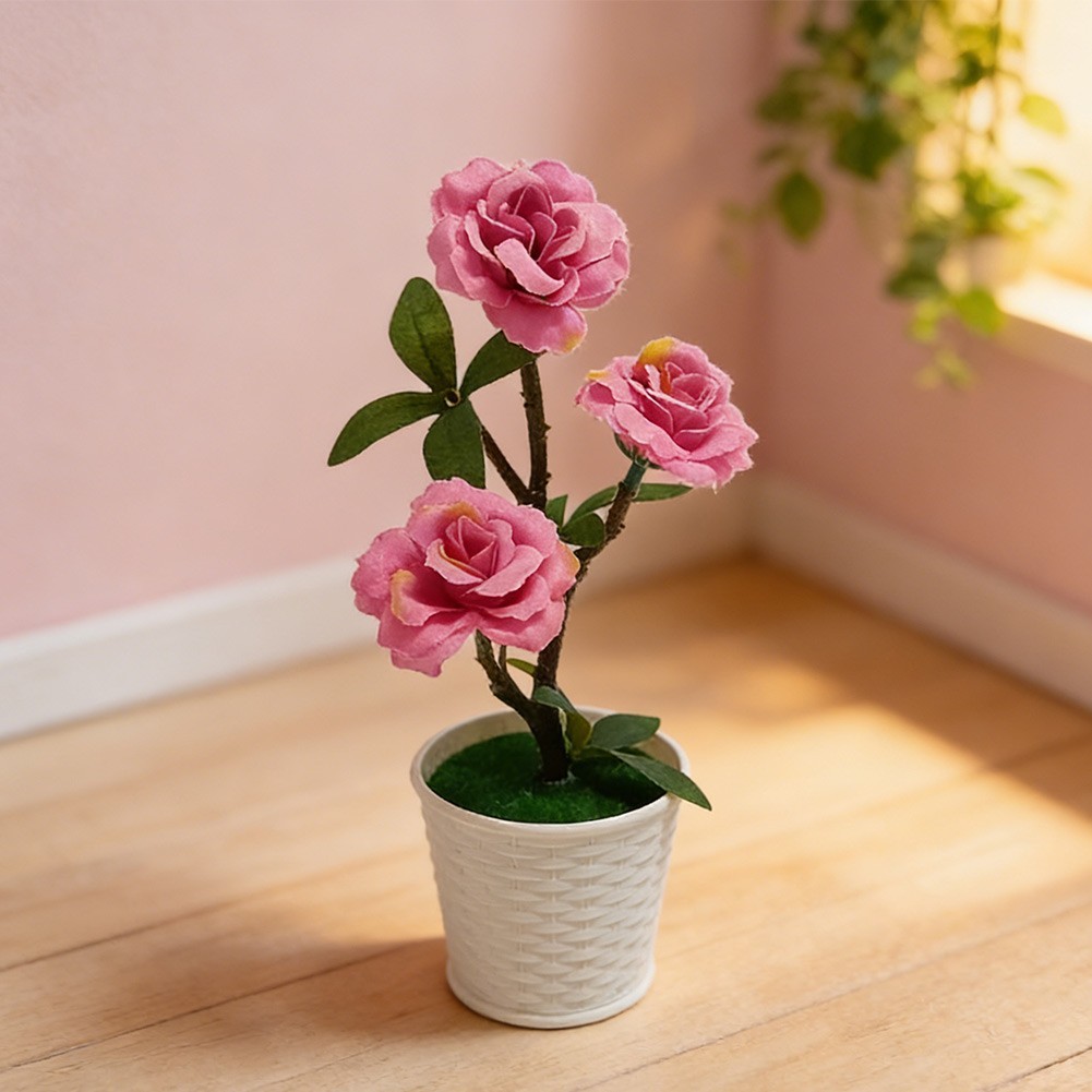 Artificial Flower Pot Plant for Living Room Bedroom Bathroom Balcony Decor