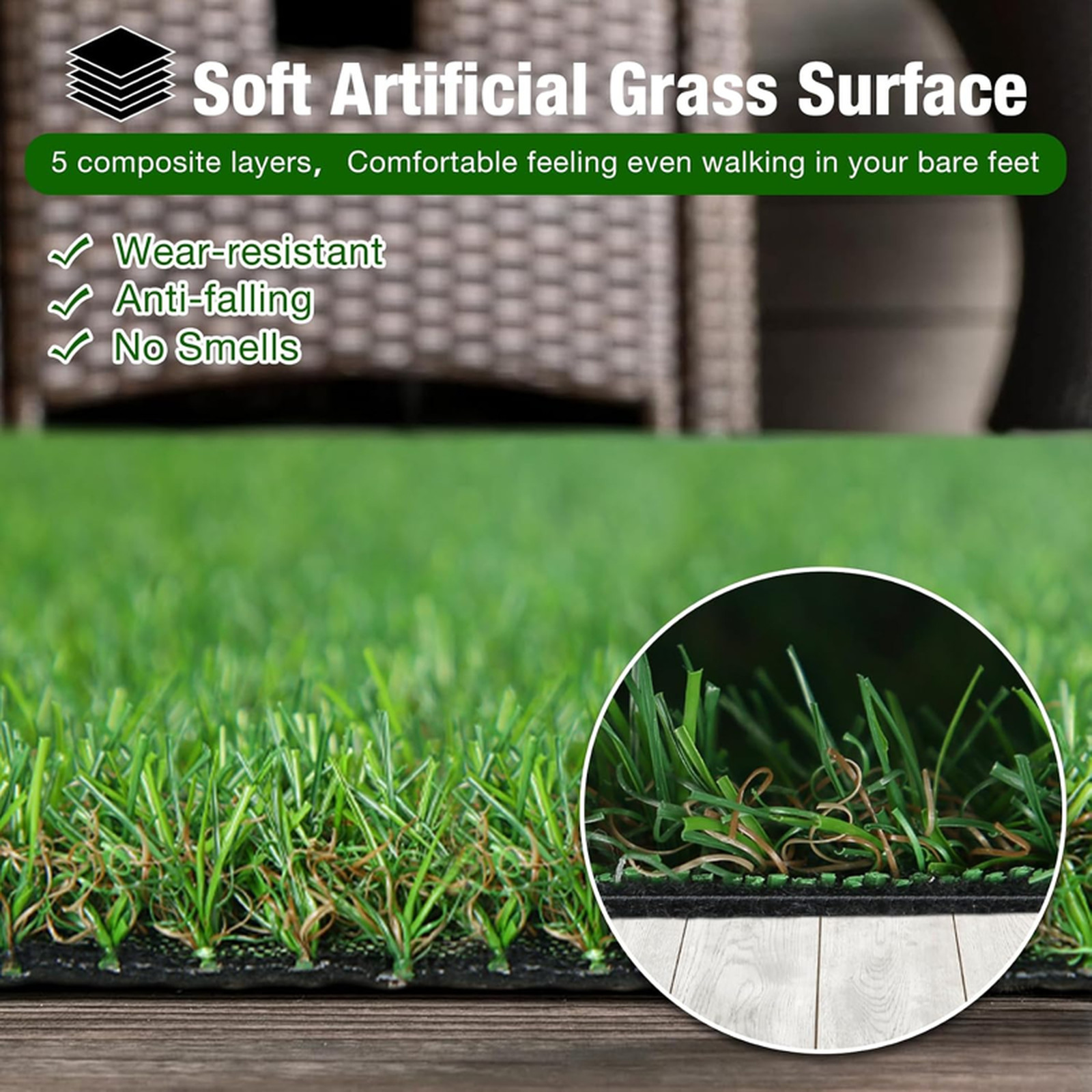 2FT X 6FT Artificial Turf Runner Rug Indoor Outdoor – Realistic Narrow Fake