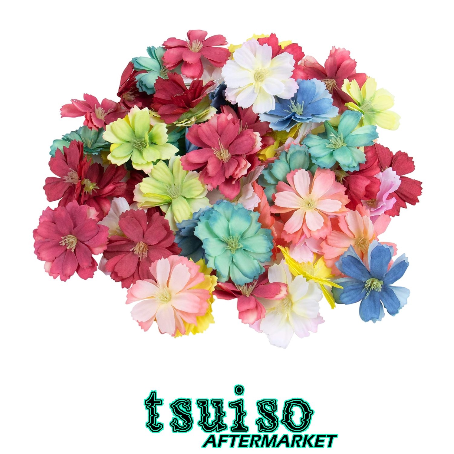 Elegant 50 Pack Silk Cherry Blossom Flower Heads – Perfect for DIY Decorations