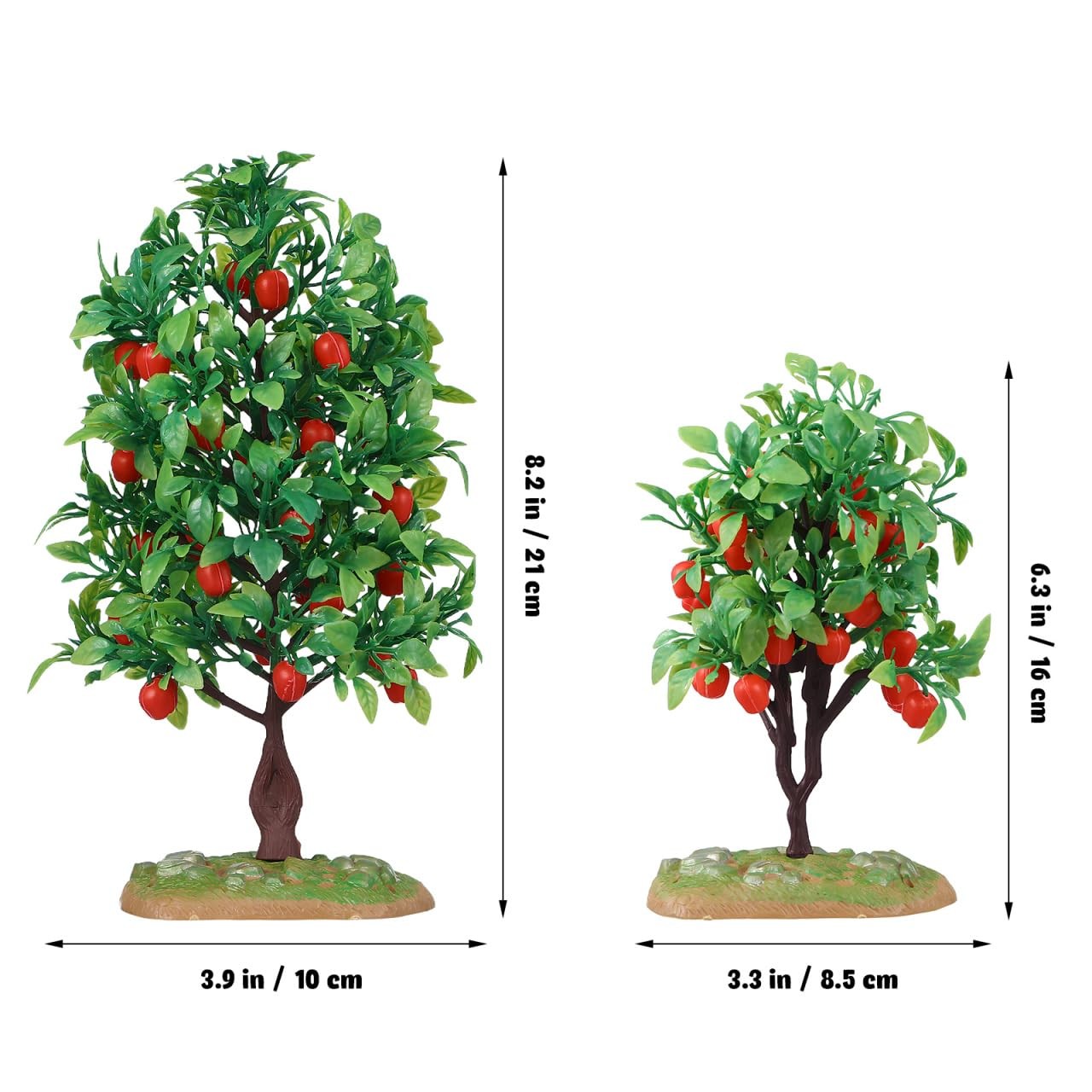 2pcs Mini Artificial Trees Plastic Small Tree Models for Train Scenery Dioram…