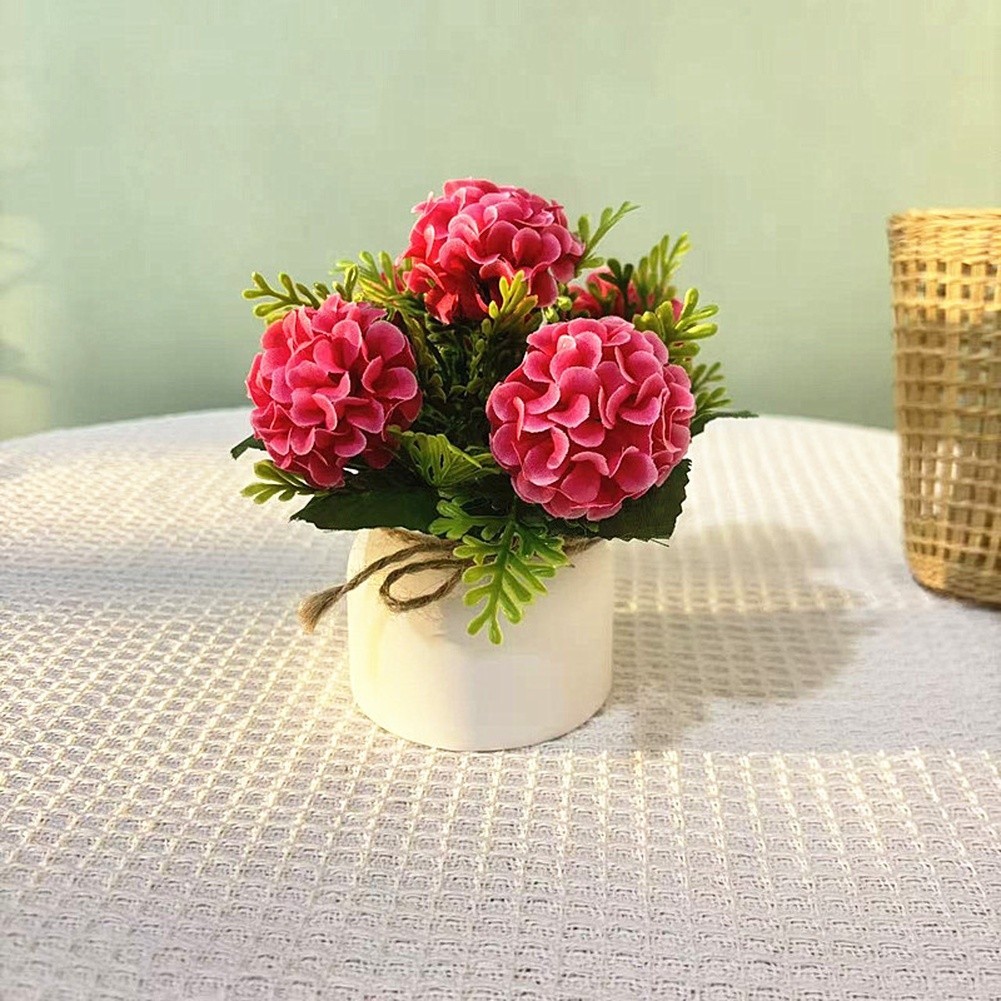 Chrysanthemum Potted Artificial Flowers for Year Round Indoor Outdoor Decor Use