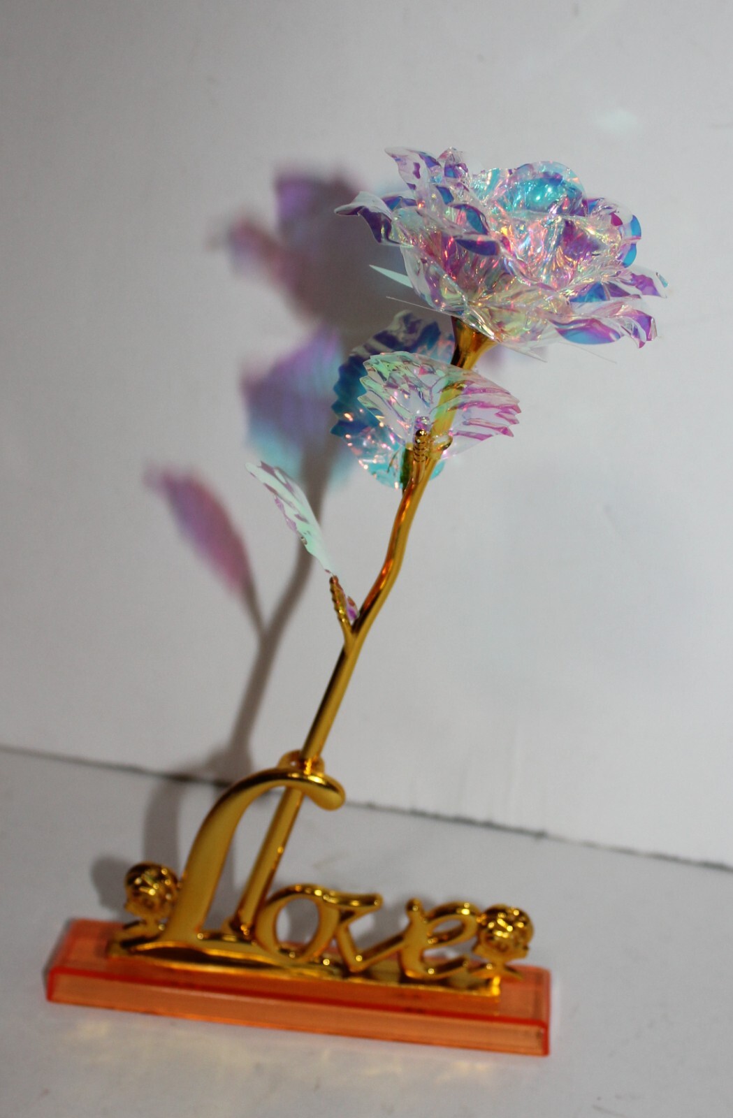 Mothers Day Light Up Rose Flower in Love Stand Great Gift Valentines Anniversary