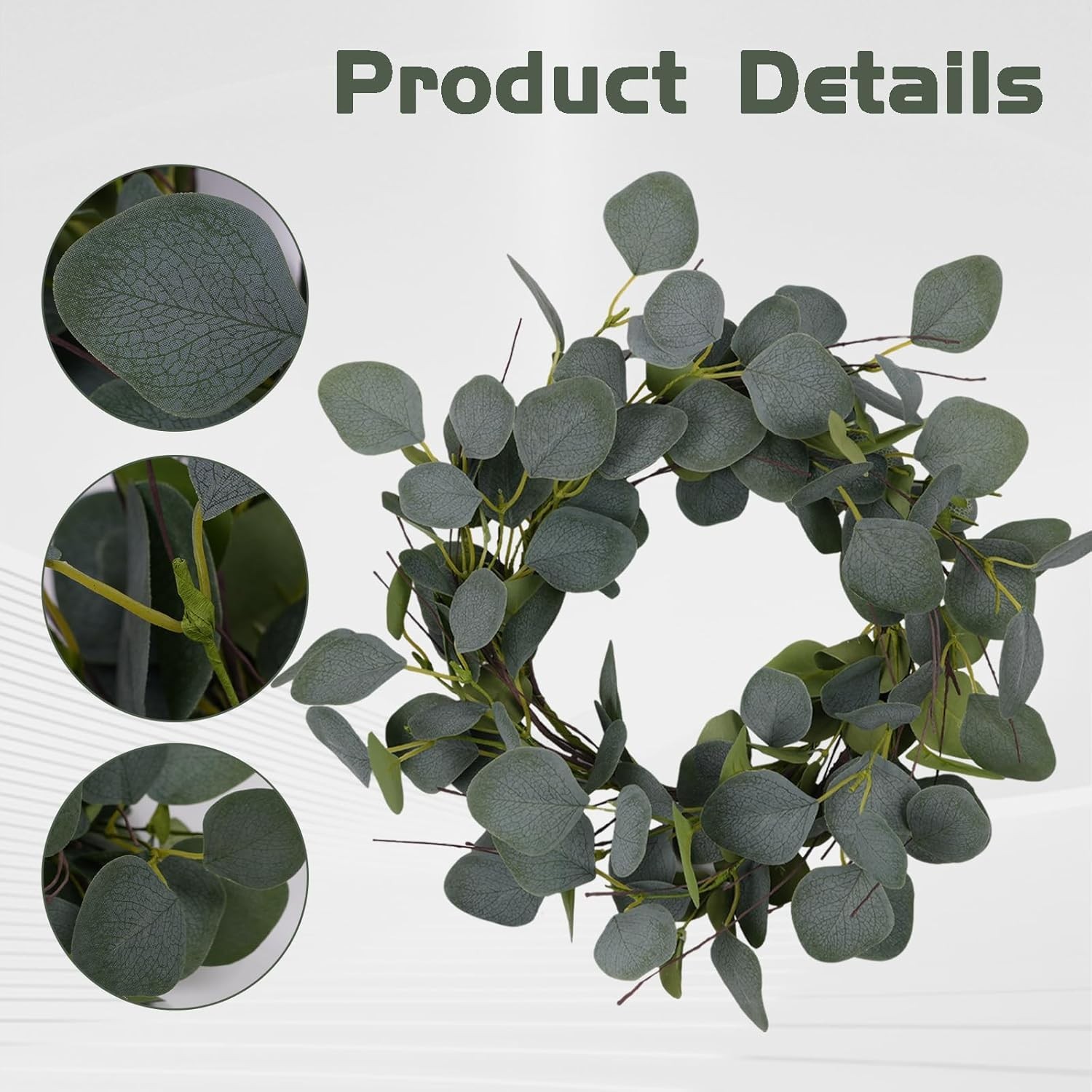 Elegant 15-Inch Eucalyptus Wreath – Perfect Gift for Home Décor Enthusiasts