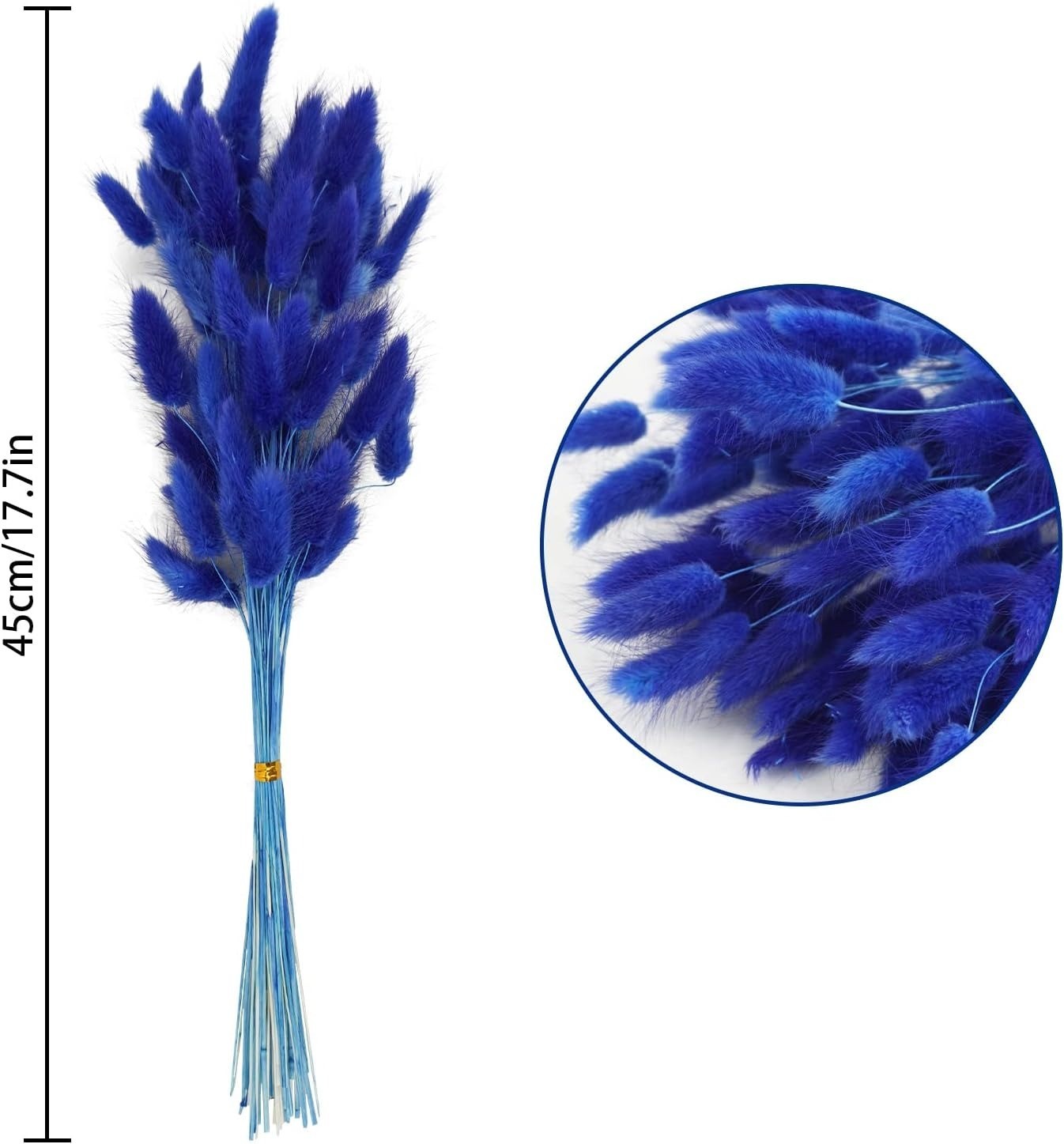 120pcs Natural Bunny Tails Dried Flowers 17in Lagurus Ovatus Pampas Grass Decor