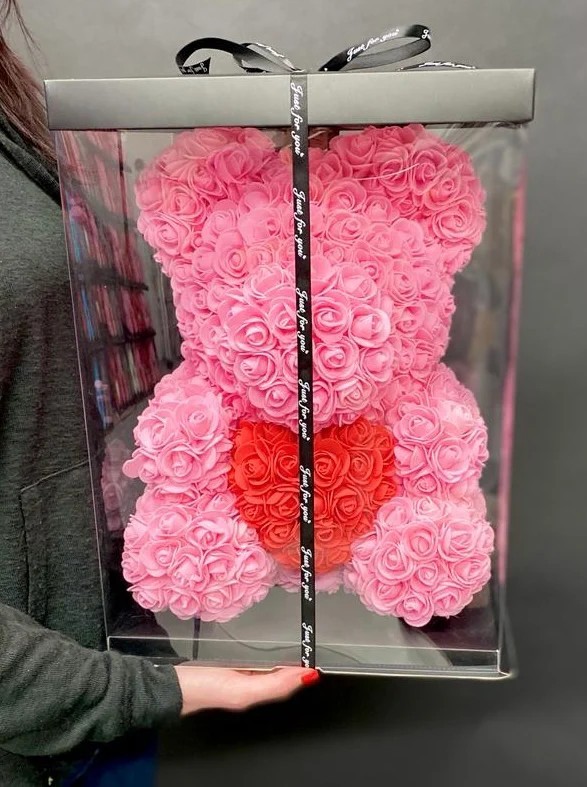 Flower Floral Foam Rose Teddy Bear Romantic Valentine’s Day Gift USA SELLER
