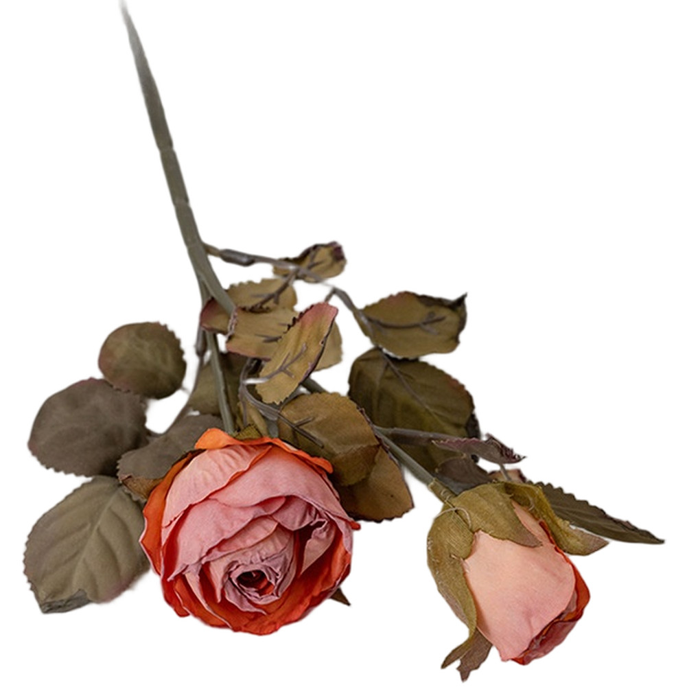 DoubleHead Cloth Fabric Rose Artificial Flowers for Wedding and Outdoor Decor