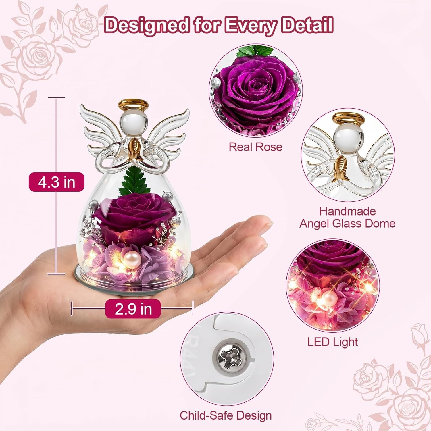 Preserved Rose Birthday Gifts for Mom Women, Forever Fresh Flowers for Delive…