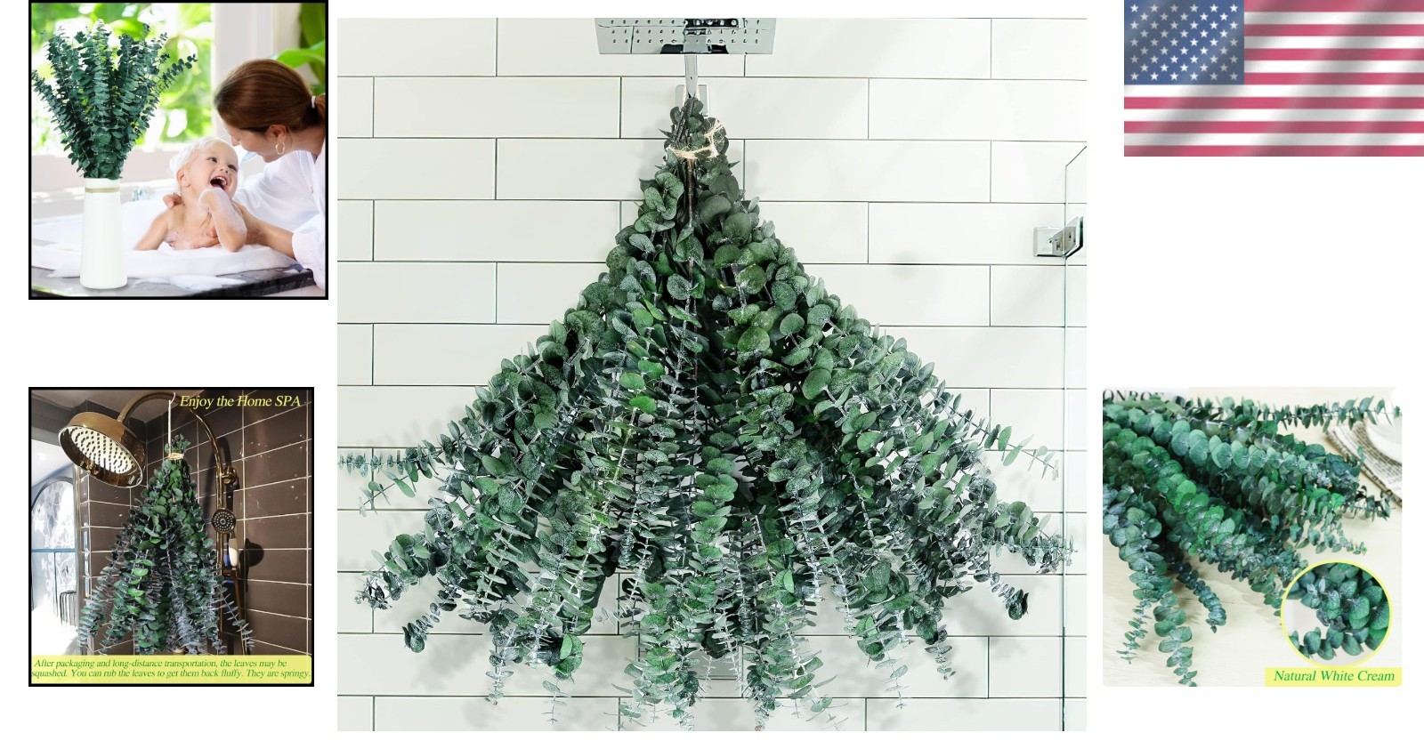 30Pcs Dried Eucalyptus Stems, 17″ Real Preserved Eucalyptus Plant for Shower, Fr