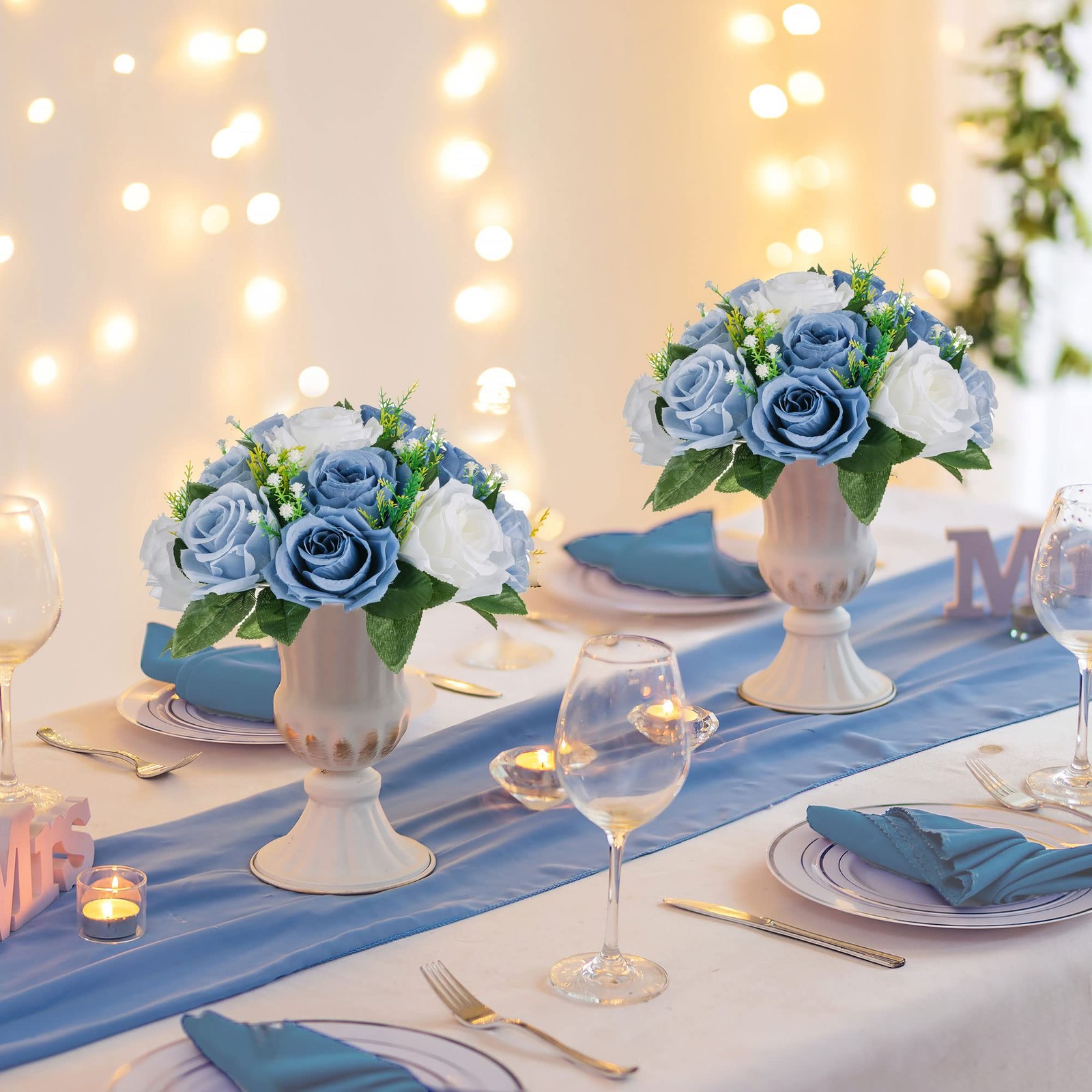 Blue Flowers Artificial for Decoration Silk Kissing Balls for Wedding – Artif…