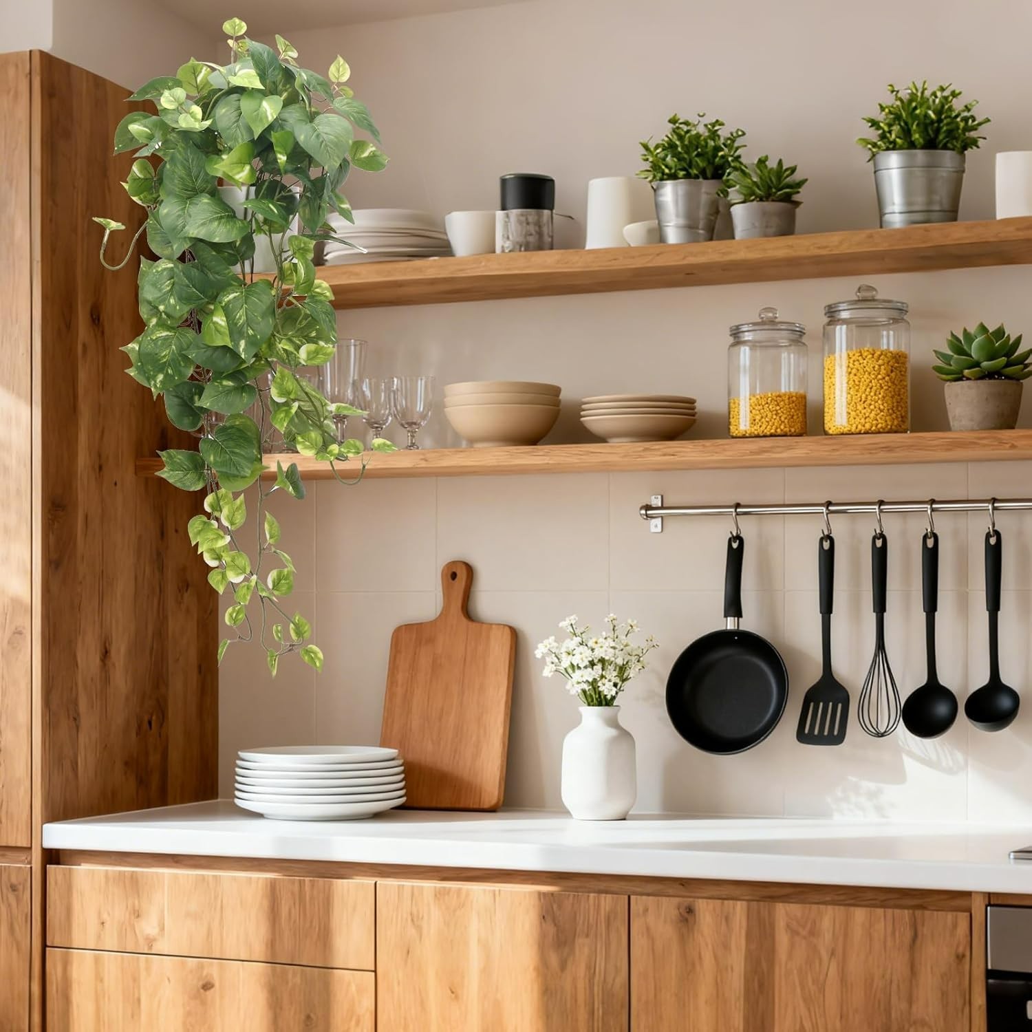Artificial Pothos Plant in Chic Pot – Enhance Your Home’s Aesthetic Gracefully
