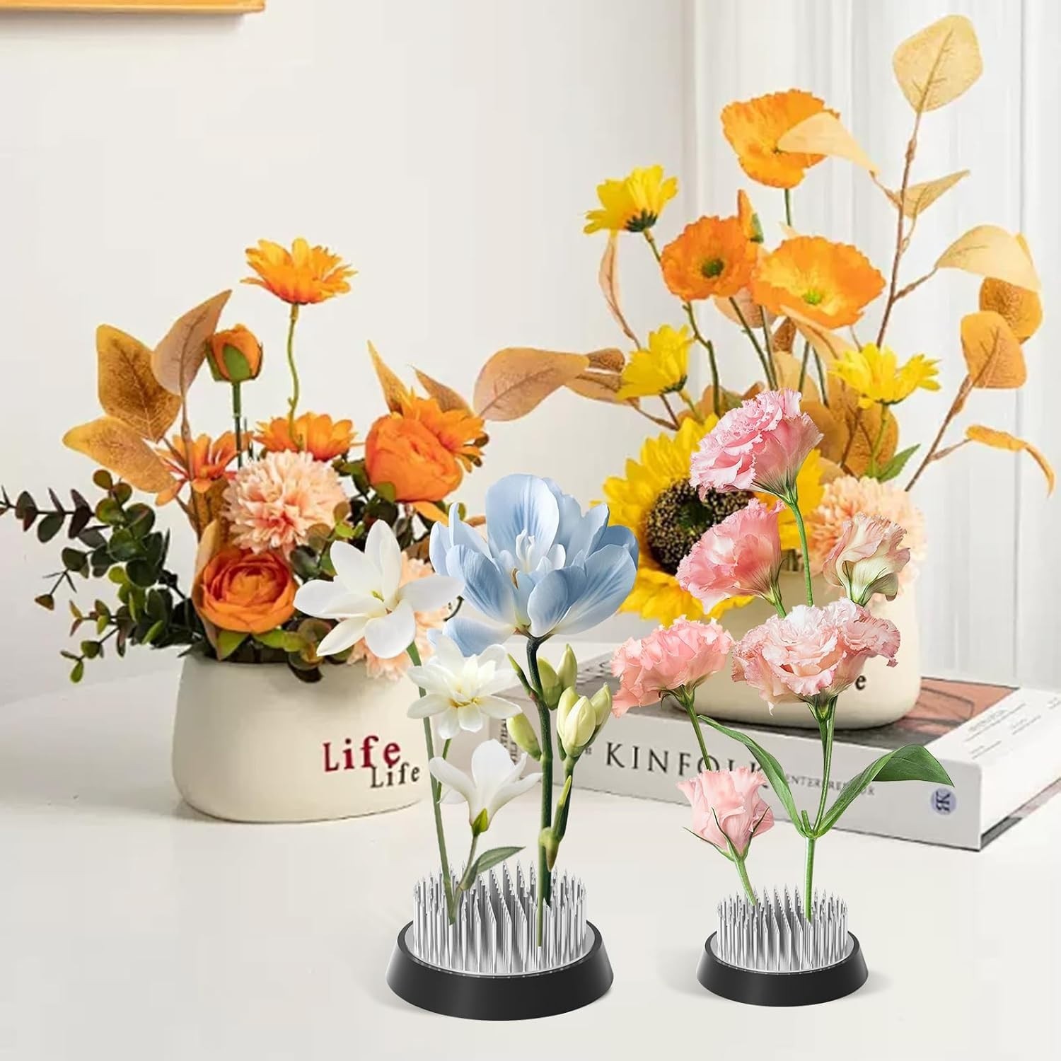 Flower Frogs Arranging Supplies Ikebana Kenzan Pin Holder Plant Fixation Tools