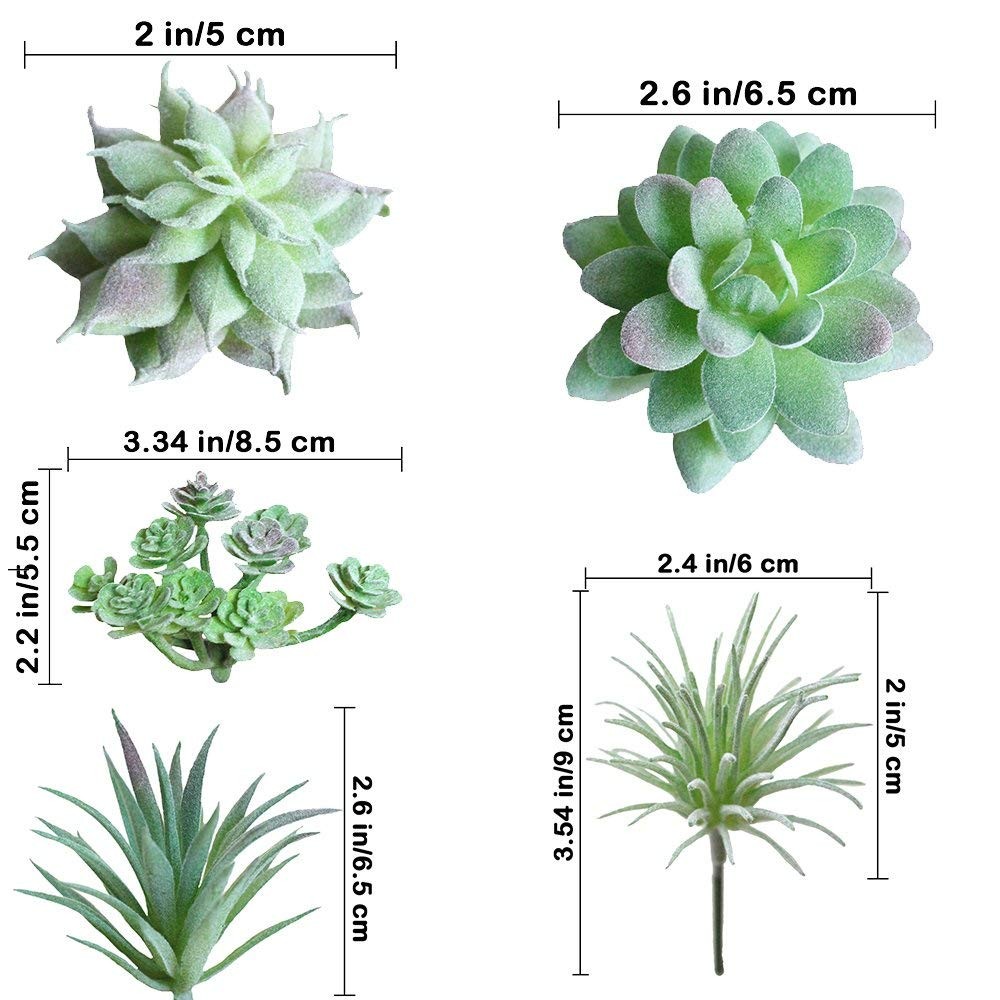 Realistic Flocked Artificial Succulents Mini Fake Plants for Garden Craft