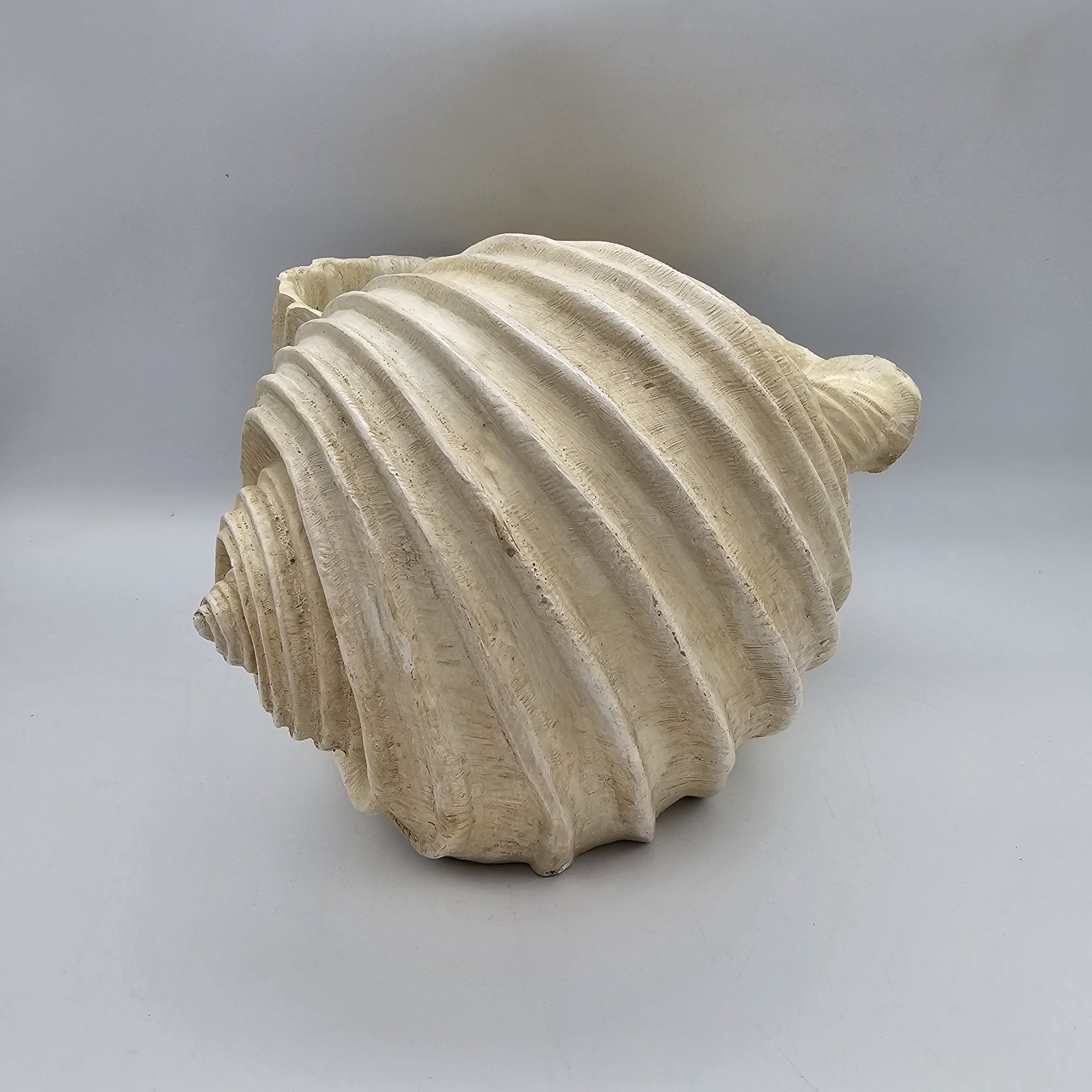 White Cream Decorative Faux Shell Planter Vase