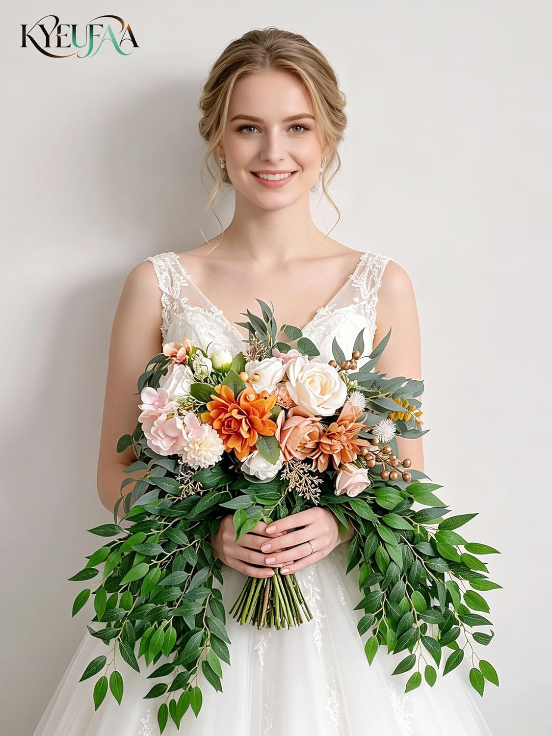 48Pcs Italian Ruscus Greenery Stems Bulk, Artificial Silk Green Leaves Garland,