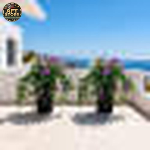 Vitalismo 2 Pack Artificial Morning Glory Silk Flowers with Pots
