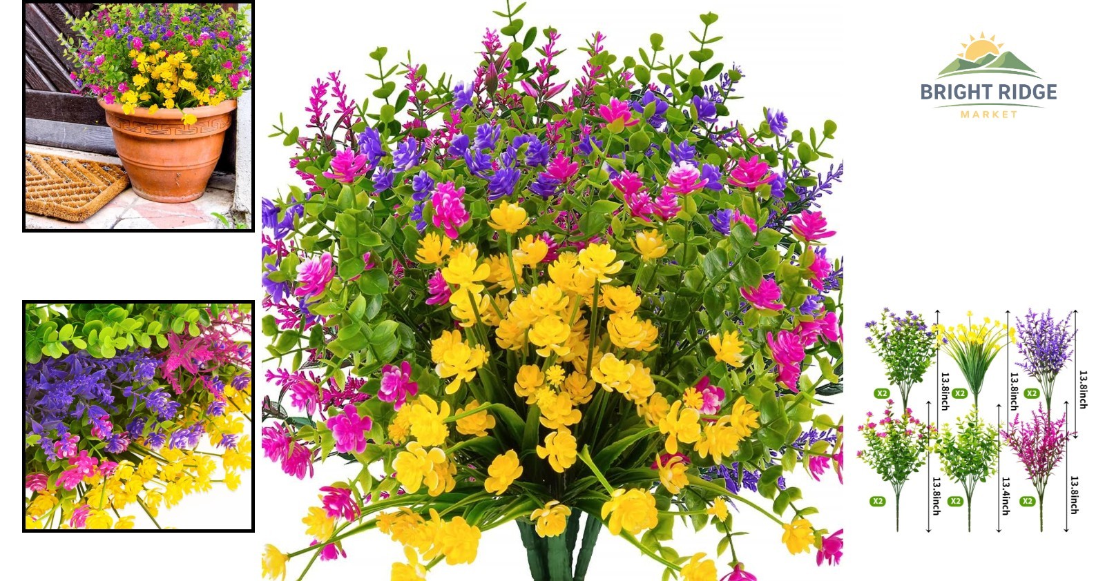 Artificial Boxwood and Daffodil Plants for Garden and Wedding Arrangements