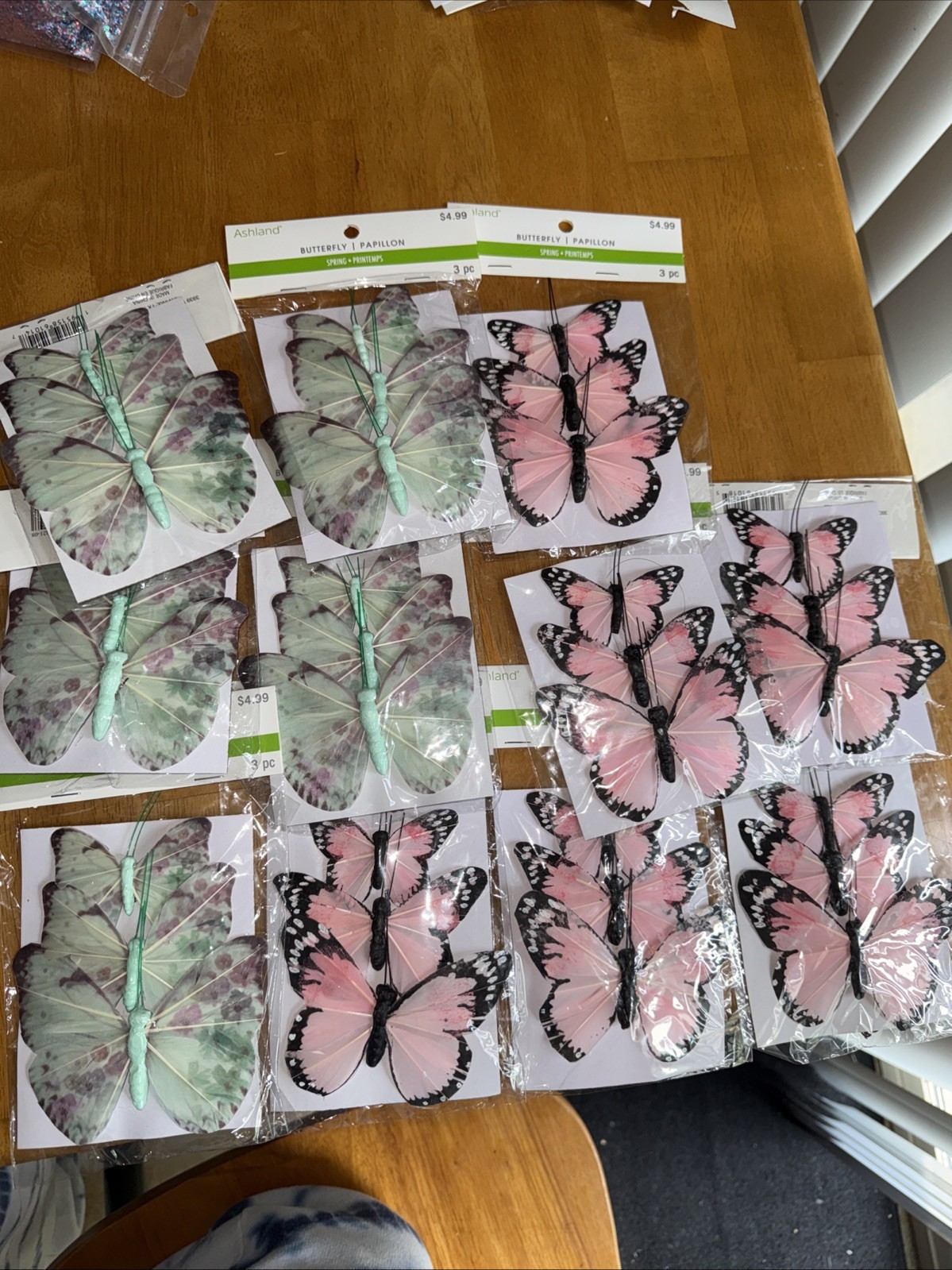 11 Artificial Butterflies Crafts Decor NEW SEALED