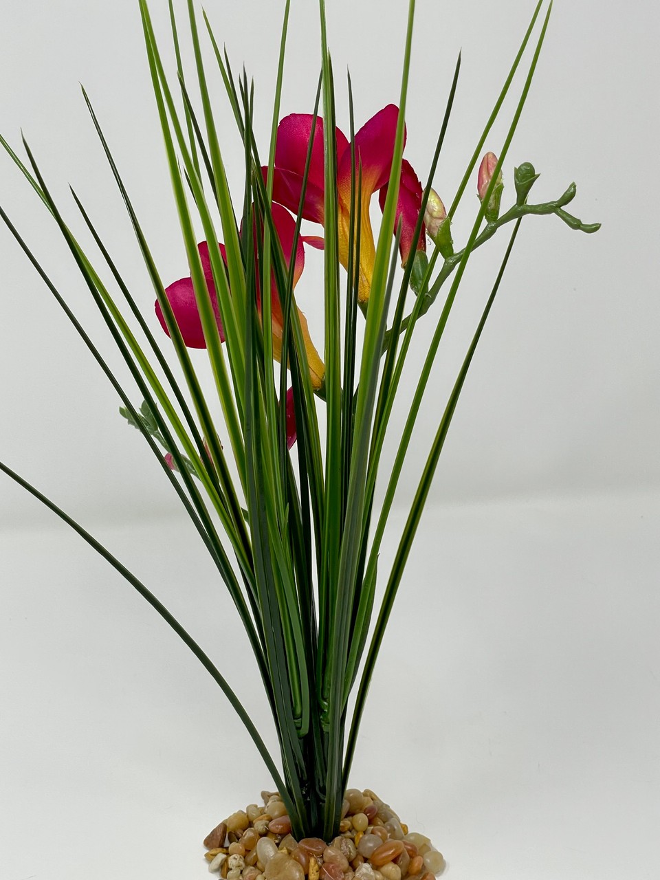 Home Decor 13″ MAGENTA Pink FREESIA flower & Spike Weed combo Silk & plastic pla