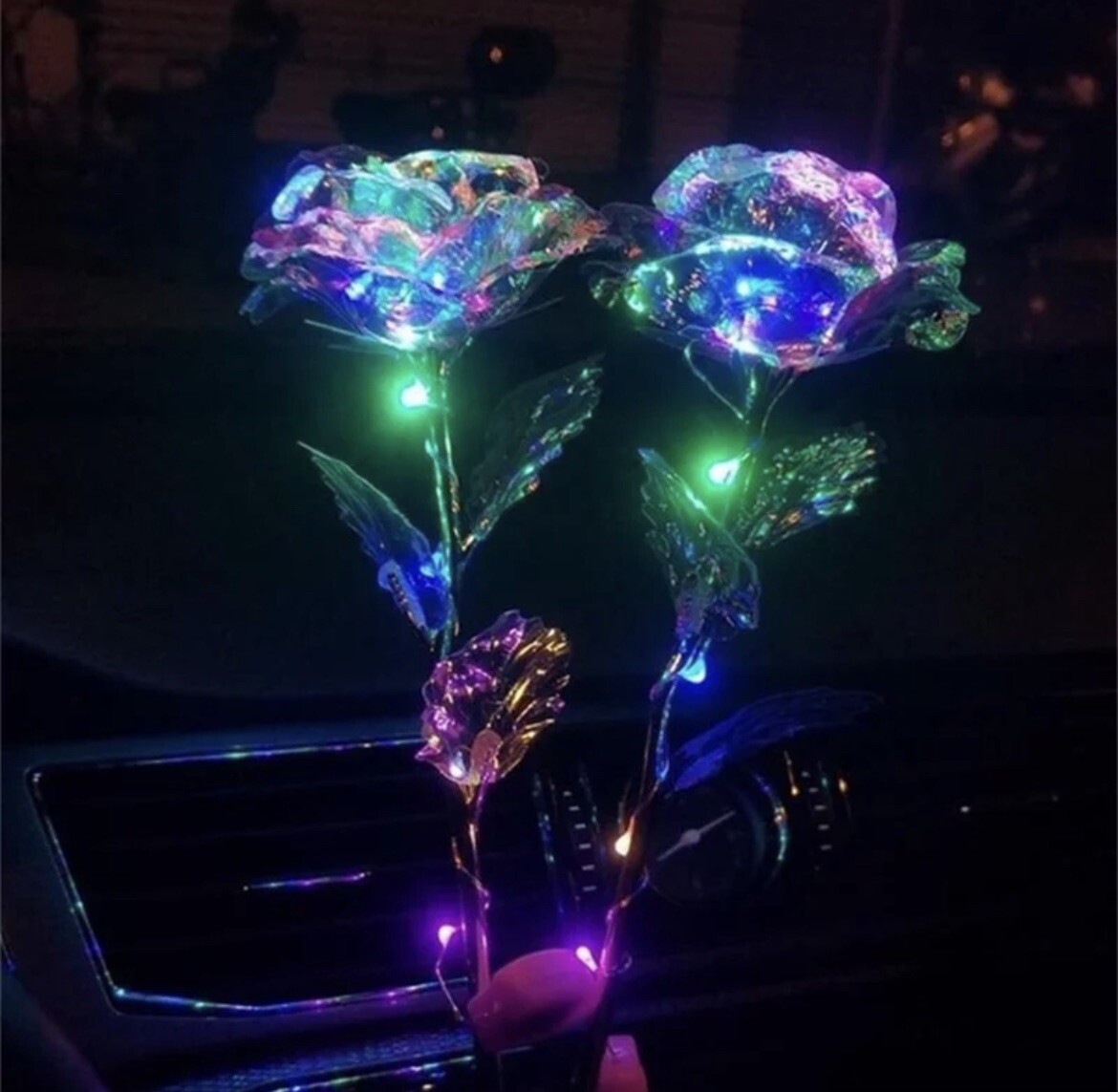 24K Gold Foil Rose Flower LED Luminous Galaxy Mother’s Day Thanksgiving Gift