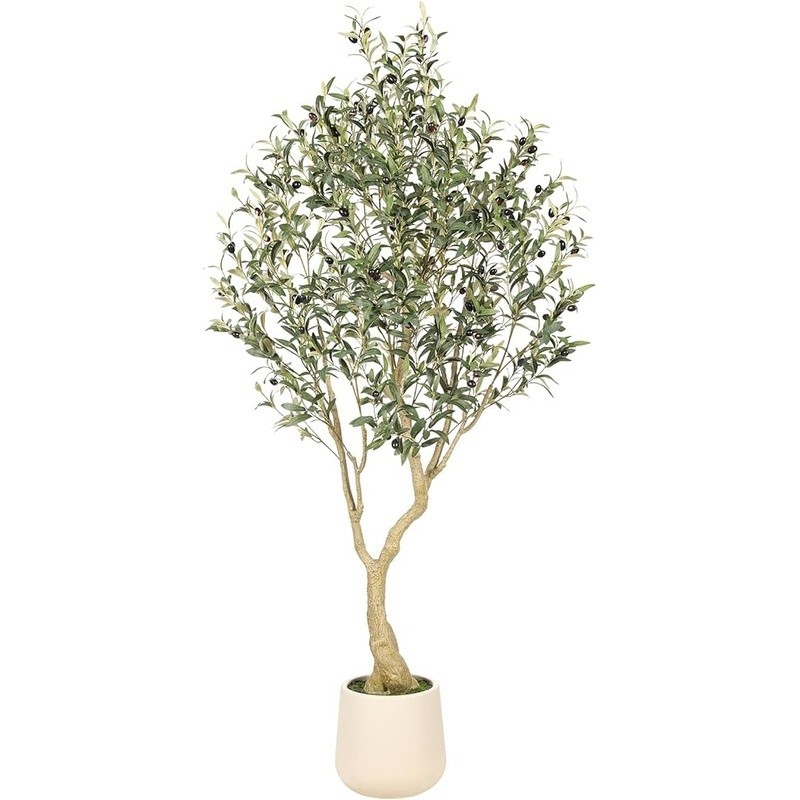 6ft Lifelike Artificial Olive Tree W/ Adjustable Branches Indoor Home Decor New