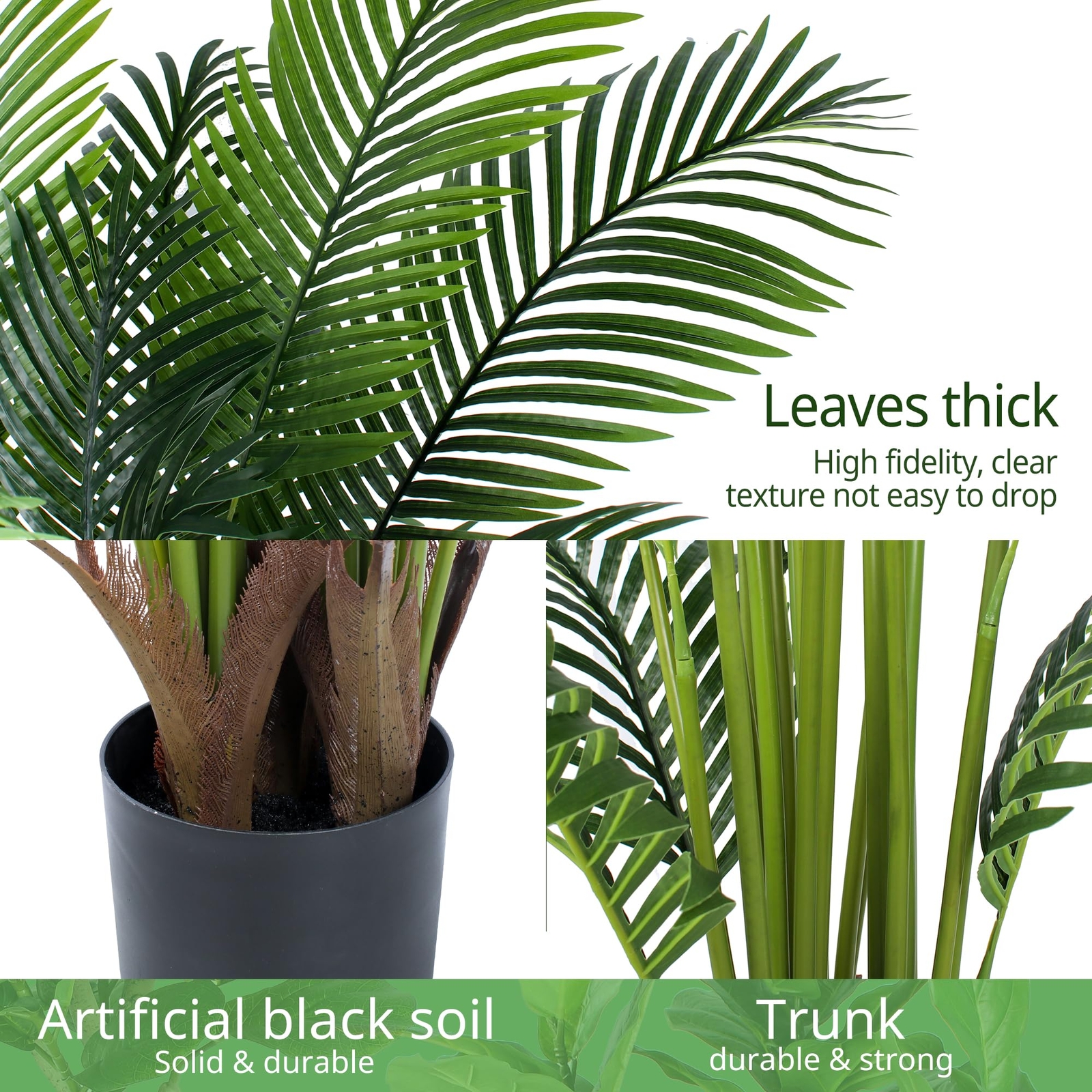 Yepdin 6 Ft Artificial Tropical Palm Plant Artificial Large Trees with 24 Remova