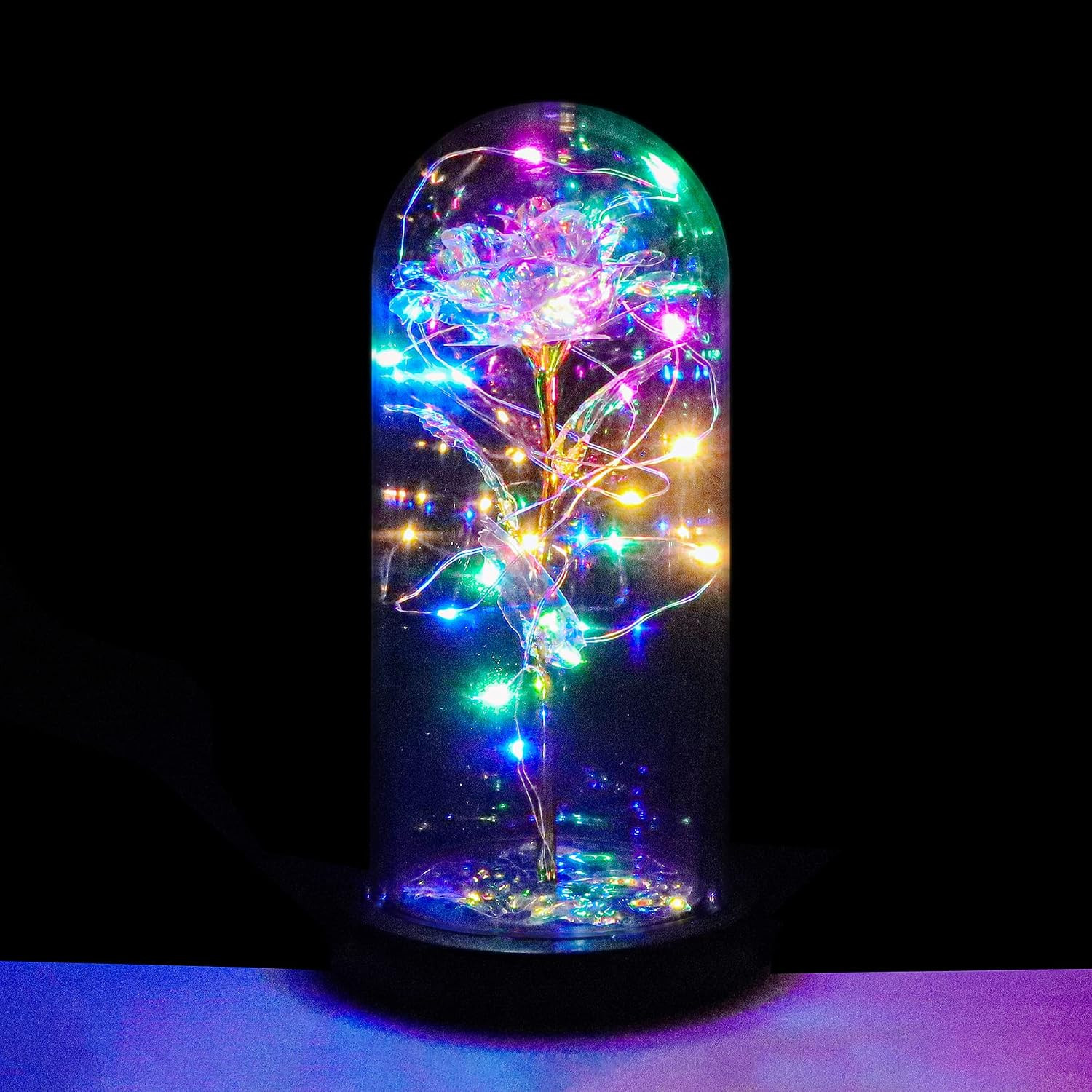 Eternal-Rose-Flowers-Gift Galaxy-Glass Rose-Flower-Light-Gifts