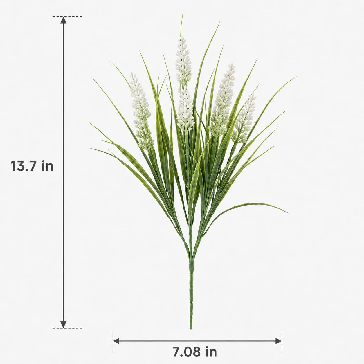 Artificial Monkey Grass with Flowers – UV Resistant Artificial Outdoor Plants, F