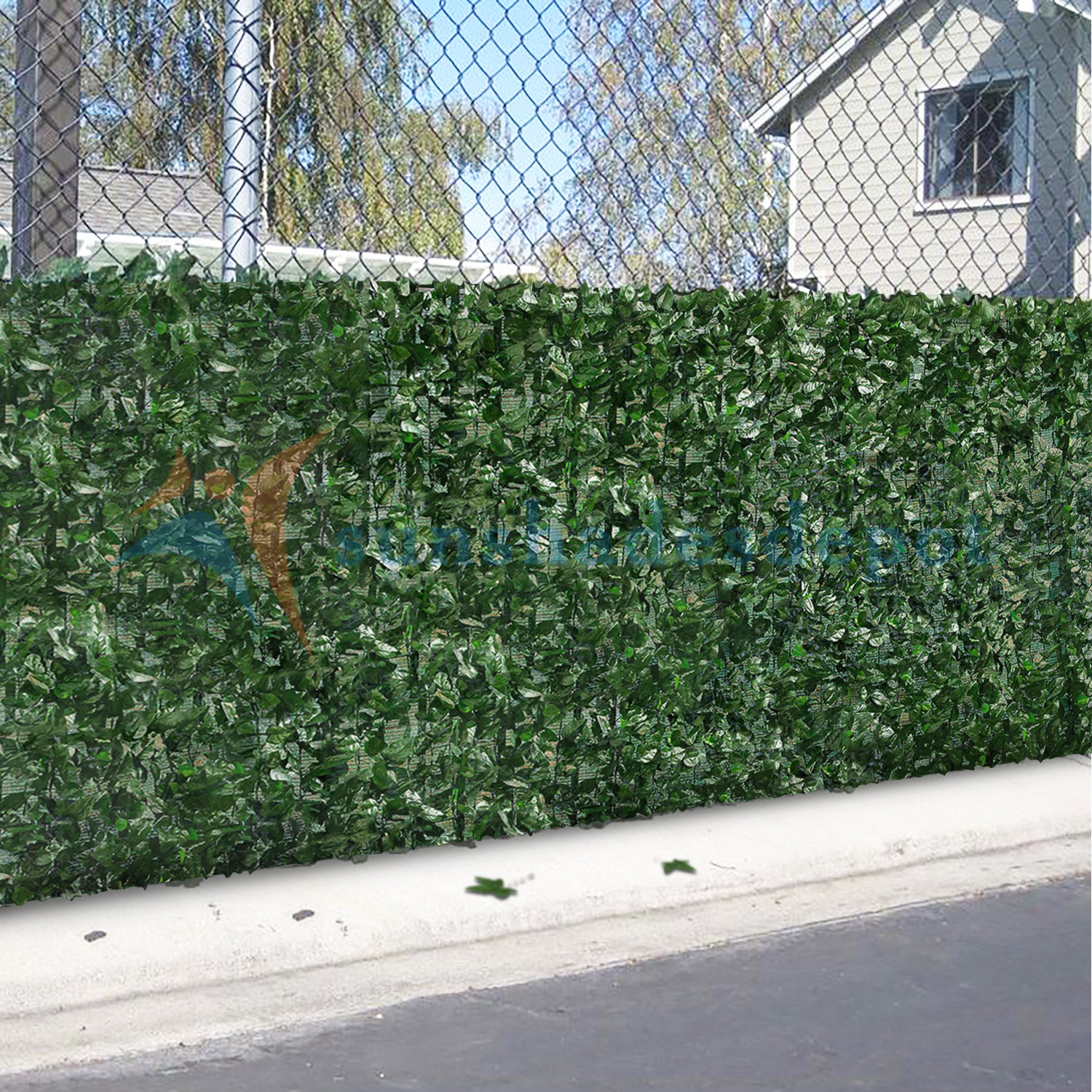 4/6 ft Artificial Faux Ivy Leaf Privacy Fence Screen Decor Outdoor Balcony Hedge